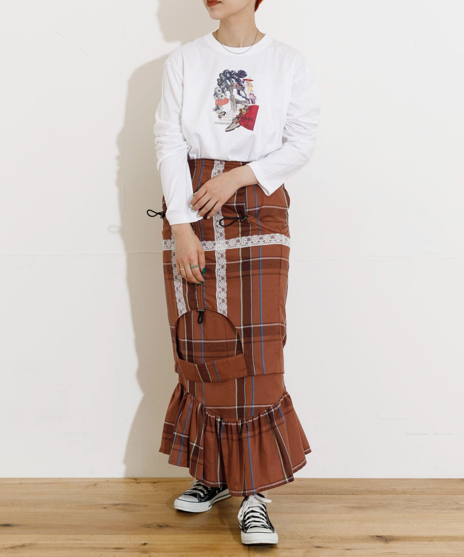 身長：163cm サイズ：one