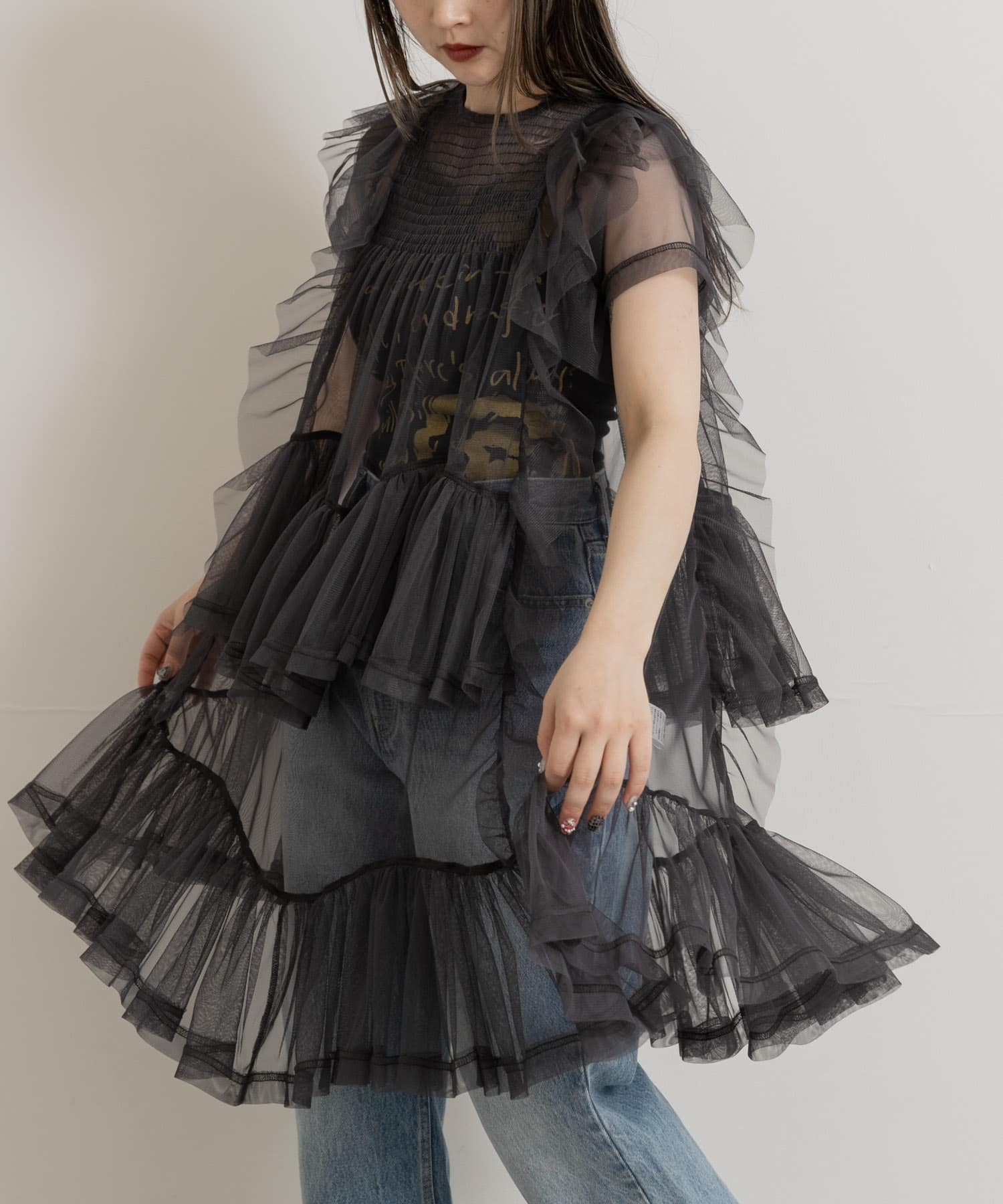 身長：156cm サイズ :one