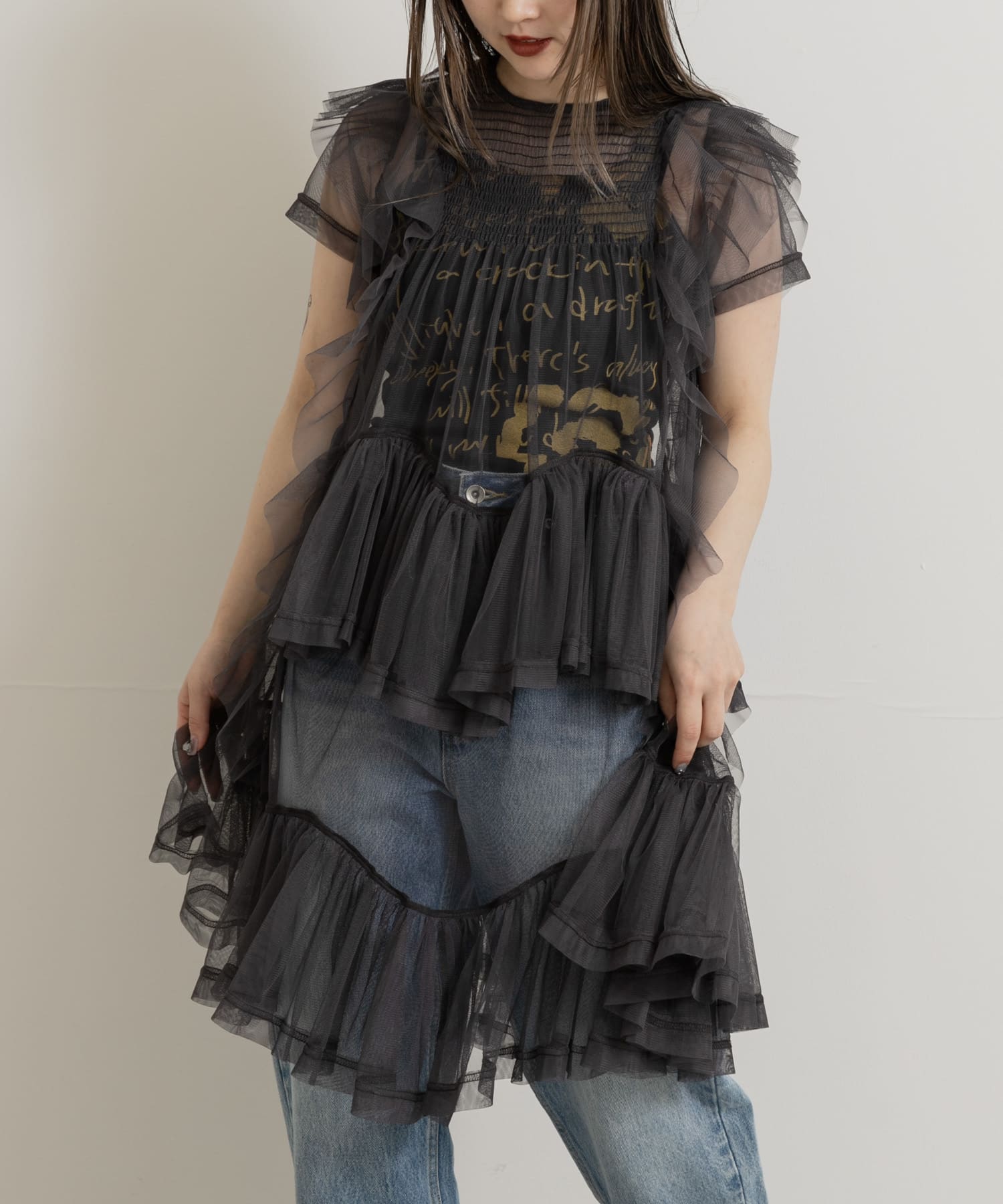 身長：156cm サイズ :one