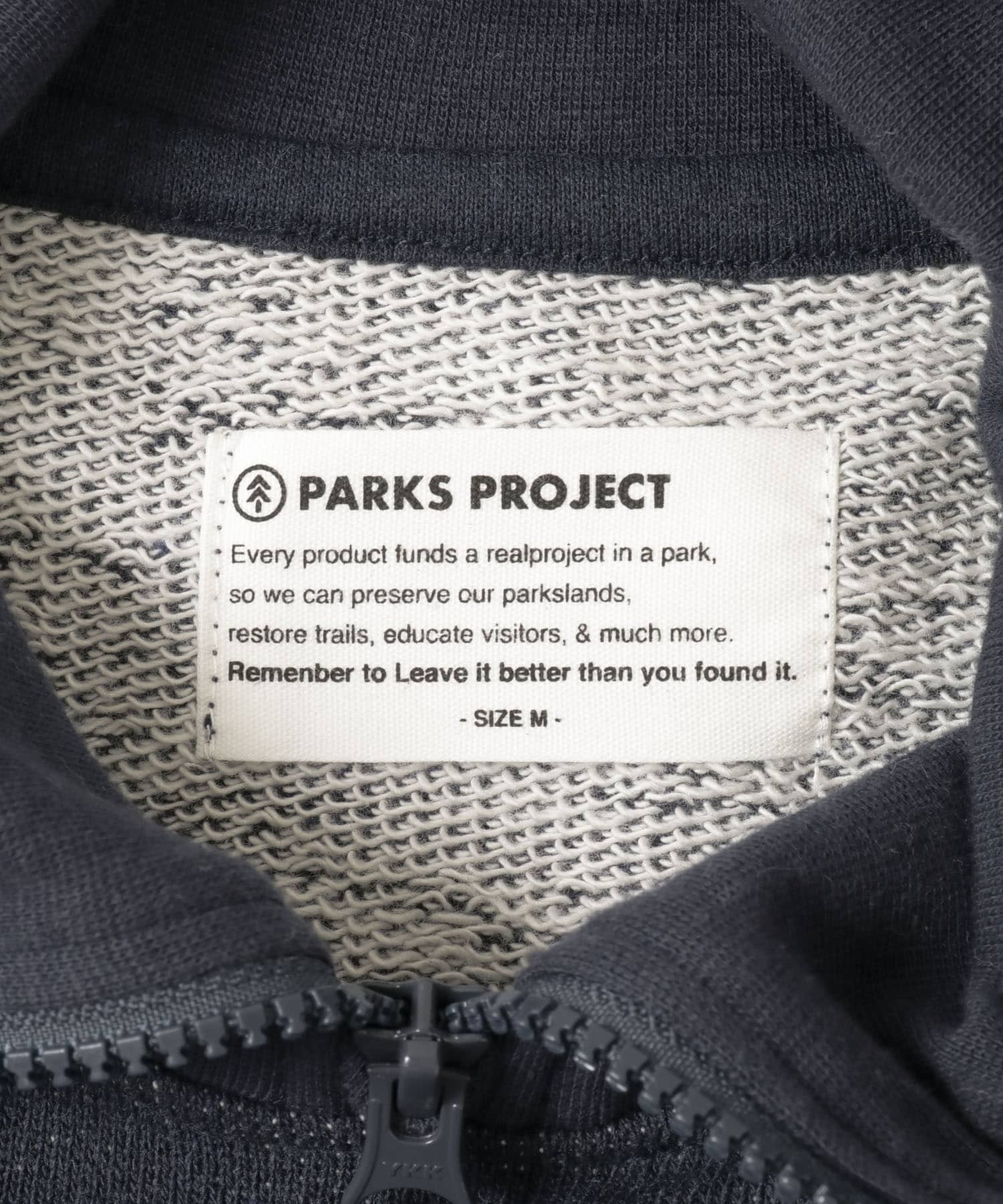 PARKS PROJECT　ECORICH SWEAT HALF ZIP NAVY M
