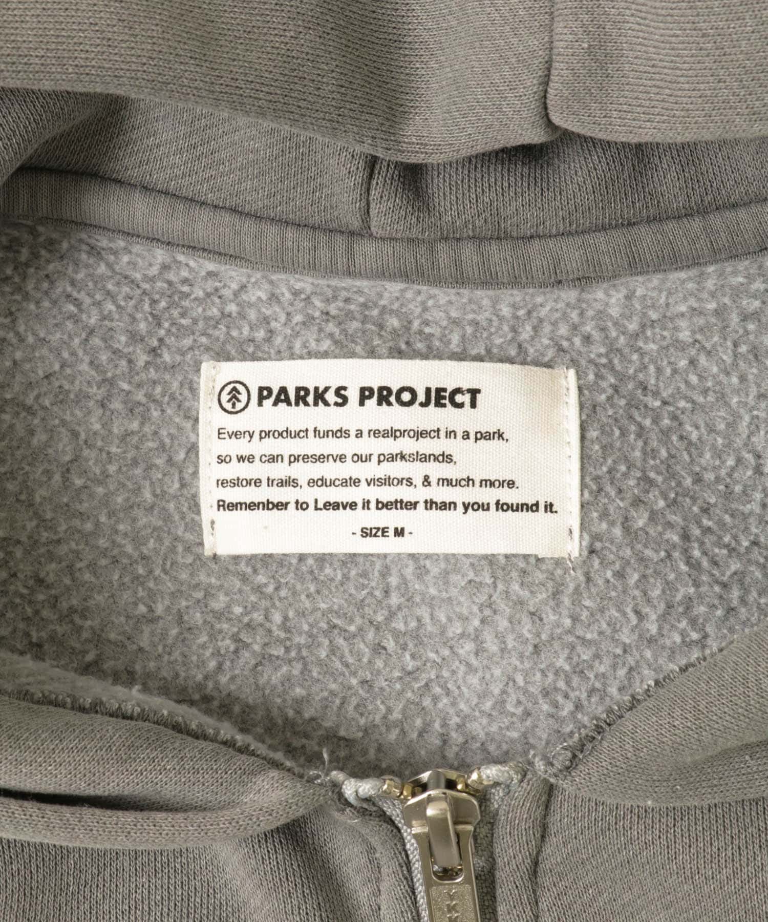 PARKS PROJECT　T/C SWEAT DEER ZIP-UP CHARCOAL L