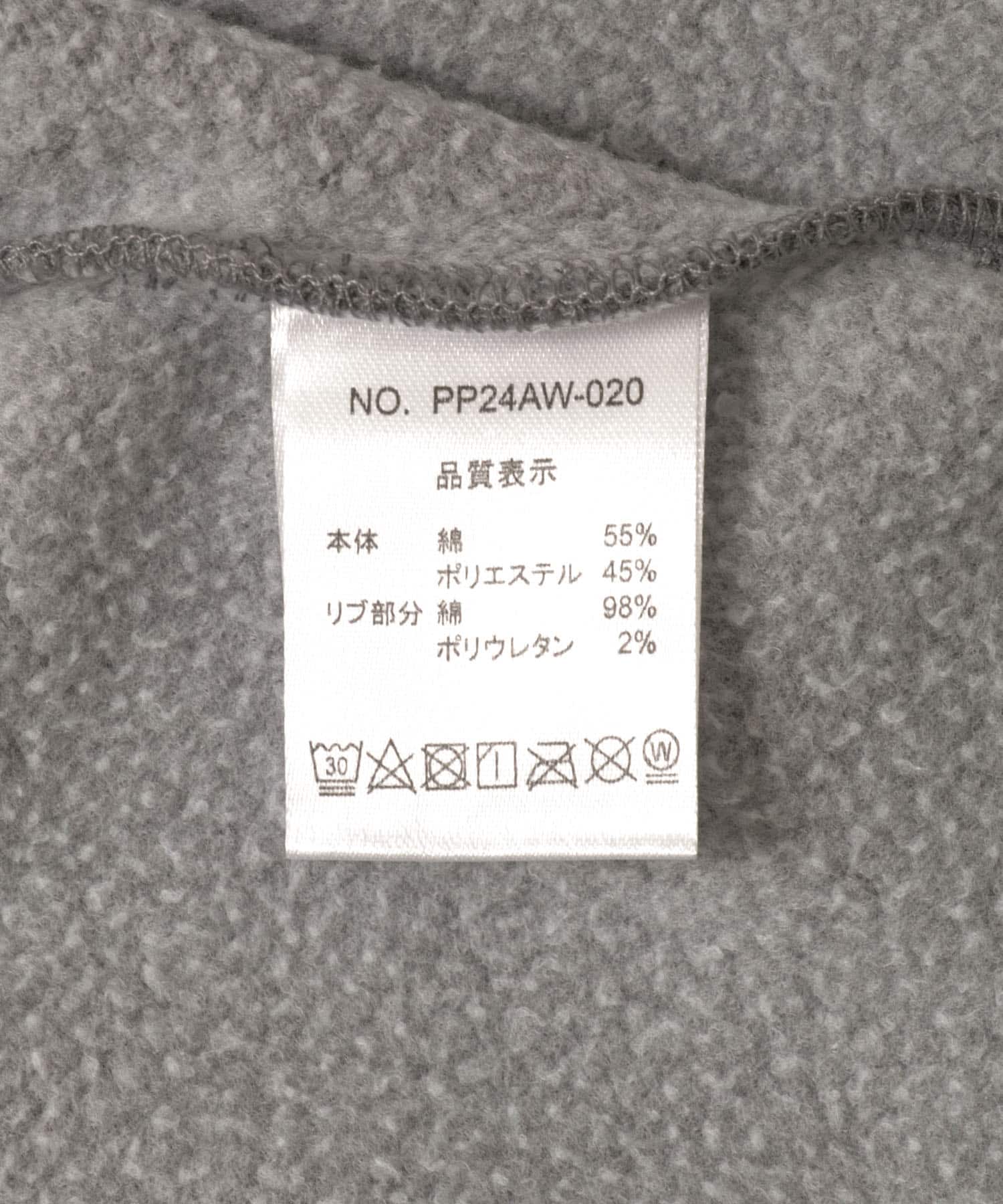 PARKS PROJECT　T/C SWEAT DEER ZIP-UP CHARCOAL L
