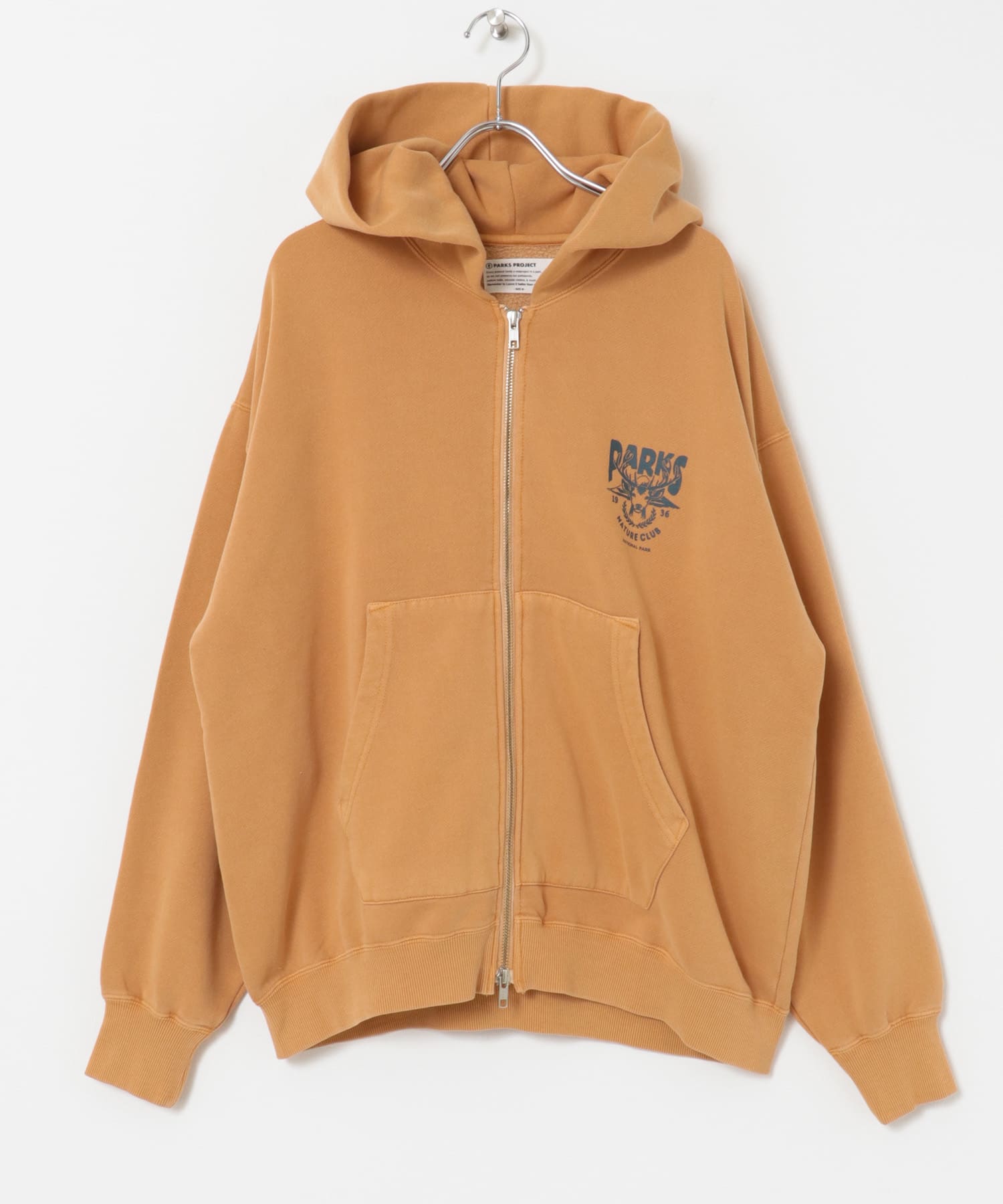 PARKS PROJECT　T/C SWEAT DEER ZIP-UP ORANGE M