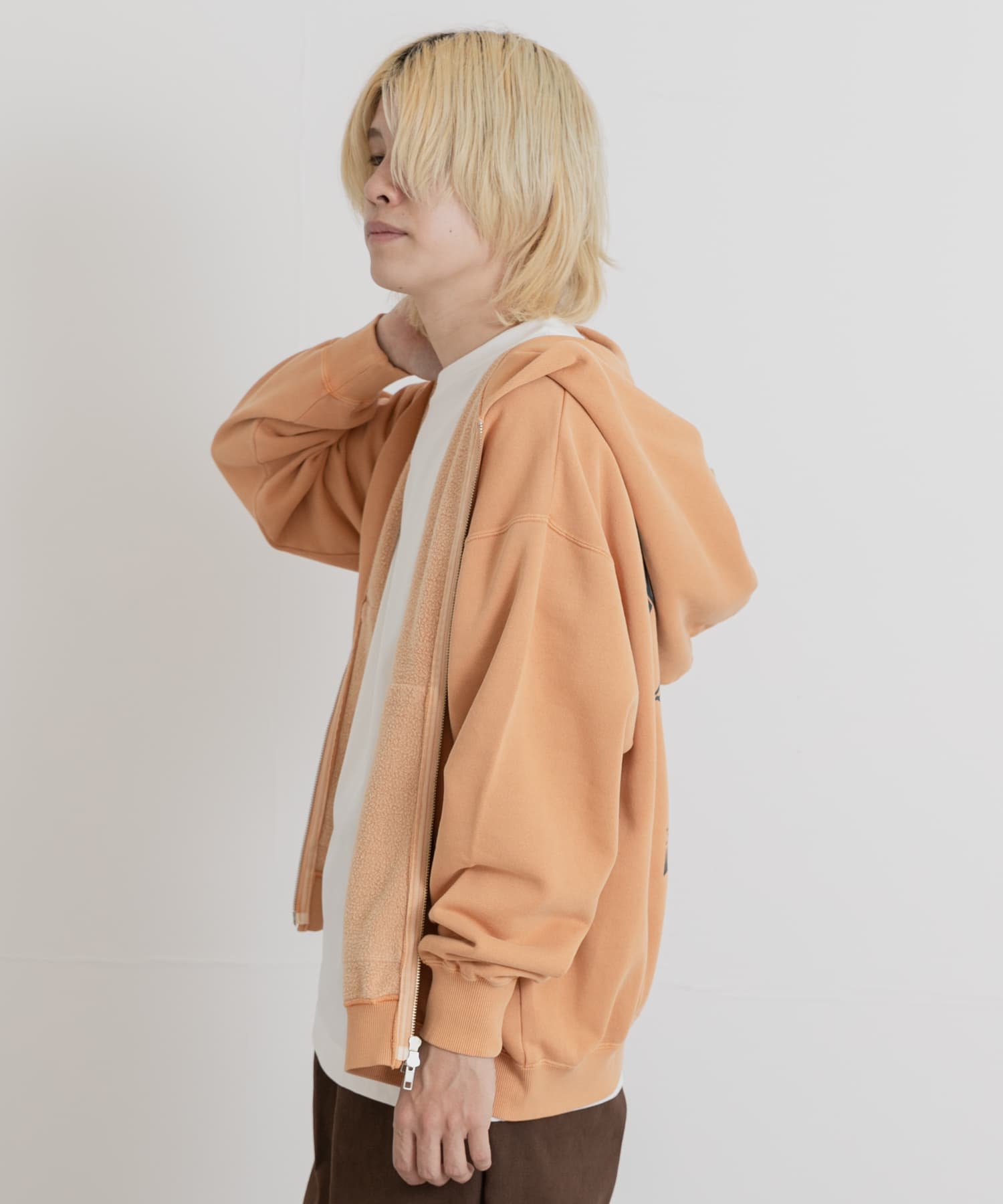 PARKS PROJECT　T/C SWEAT DEER ZIP-UP ORANGE M