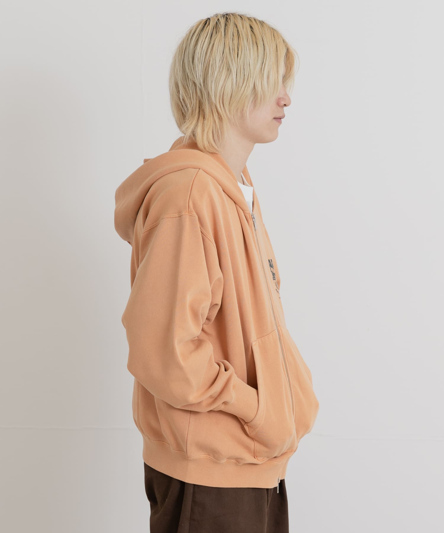 PARKS PROJECT　T/C SWEAT DEER ZIP-UP ORANGE M
