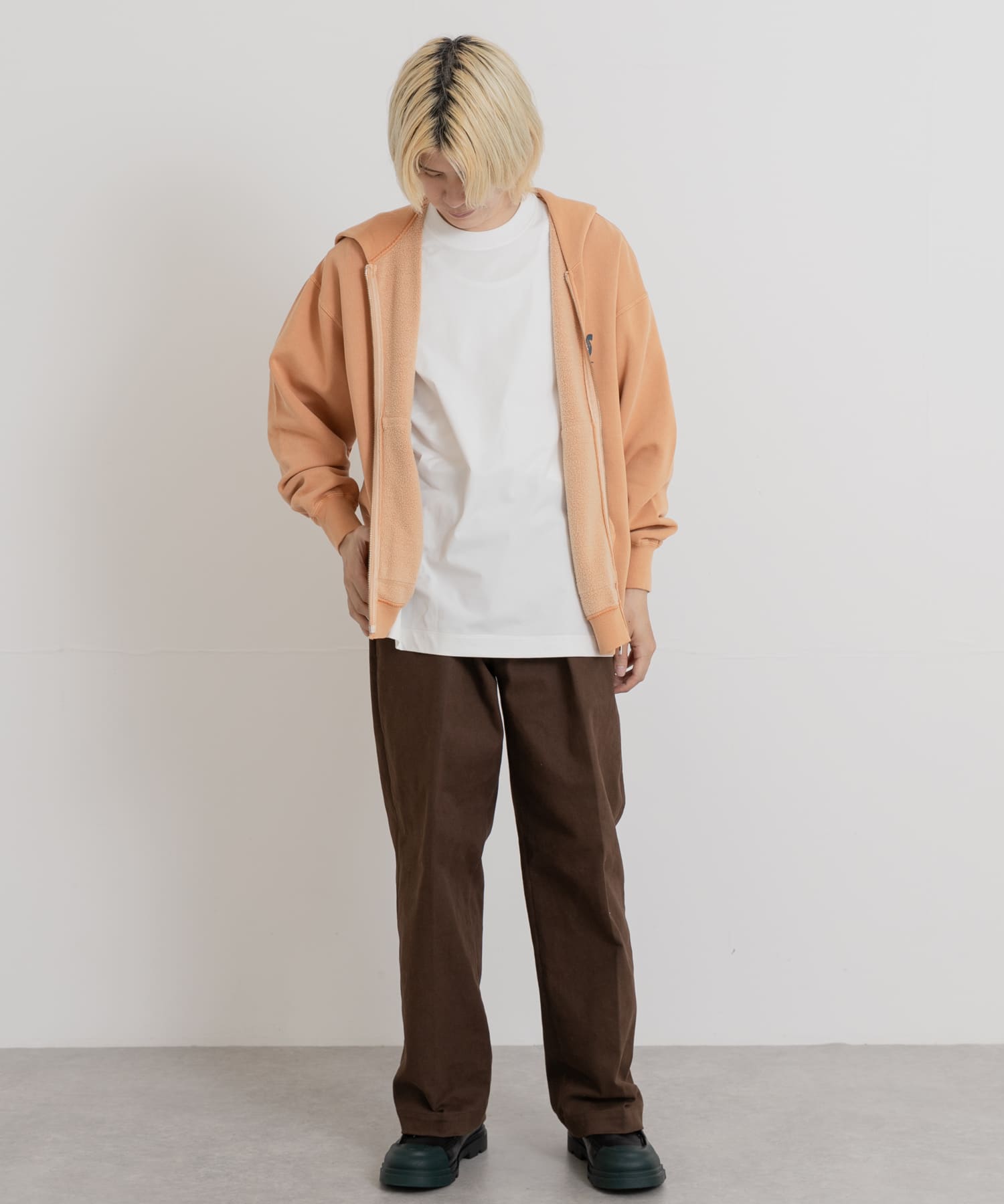 PARKS PROJECT　T/C SWEAT DEER ZIP-UP ORANGE M