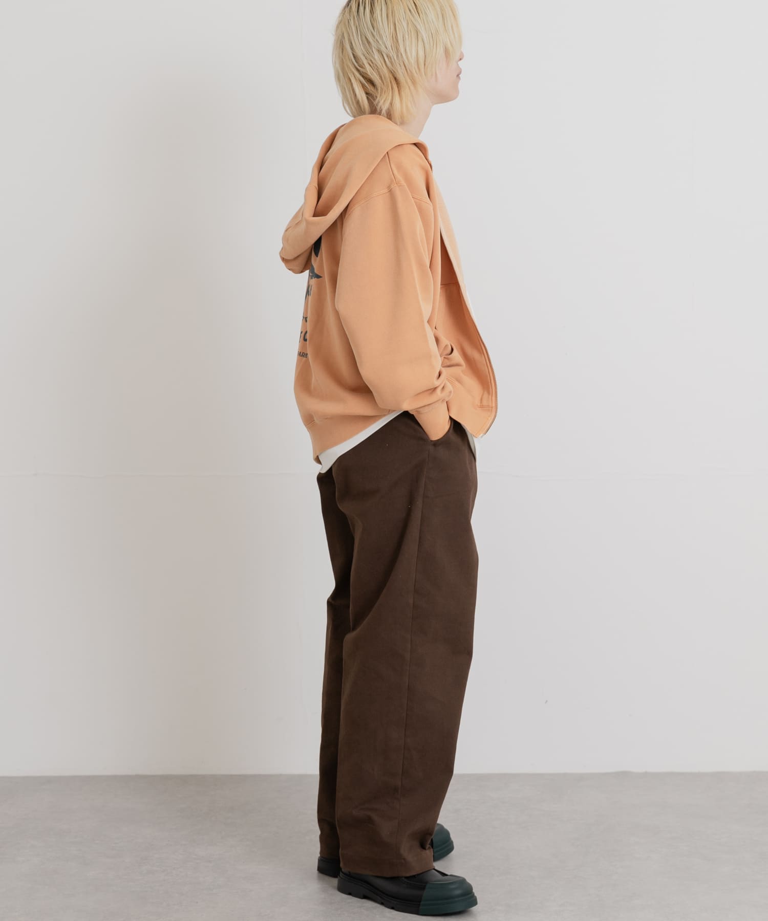 PARKS PROJECT　T/C SWEAT DEER ZIP-UP ORANGE L