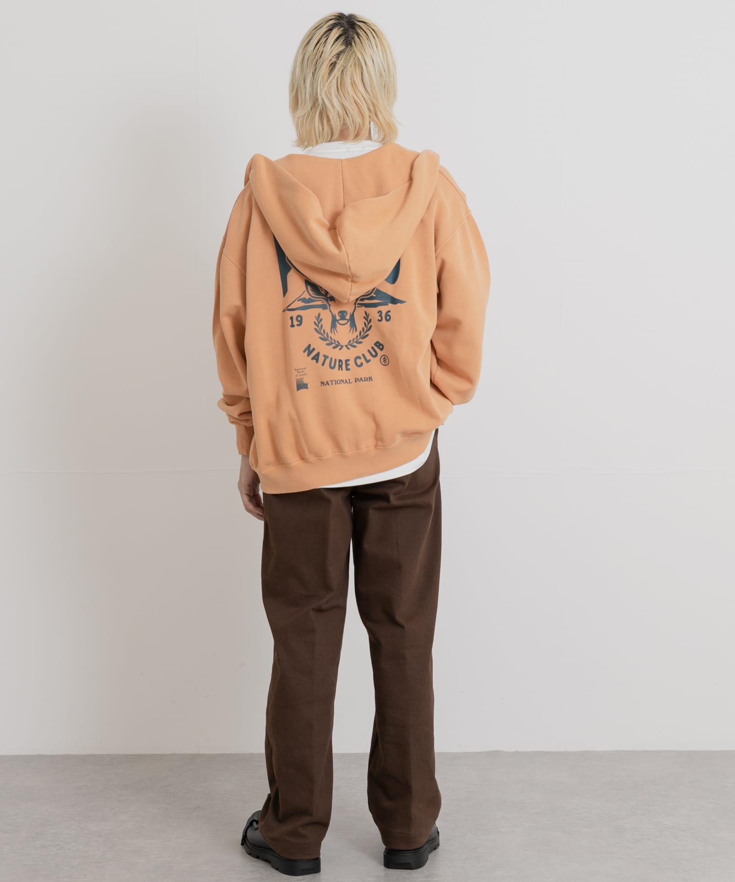 PARKS PROJECT　T/C SWEAT DEER ZIP-UP ORANGE L