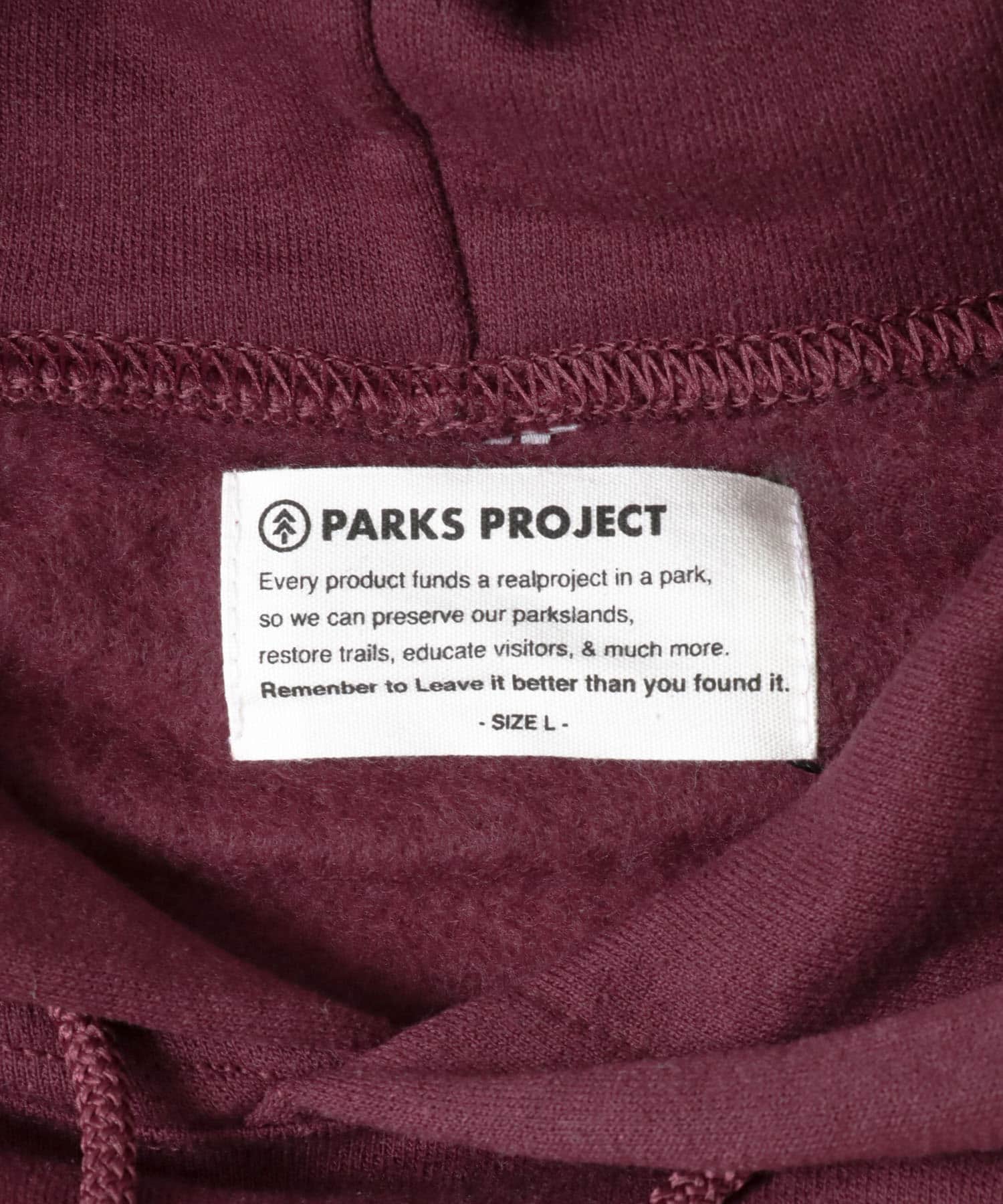 PARKS PROJECT　JOSHUA TREE HOODIE BURGANDY M