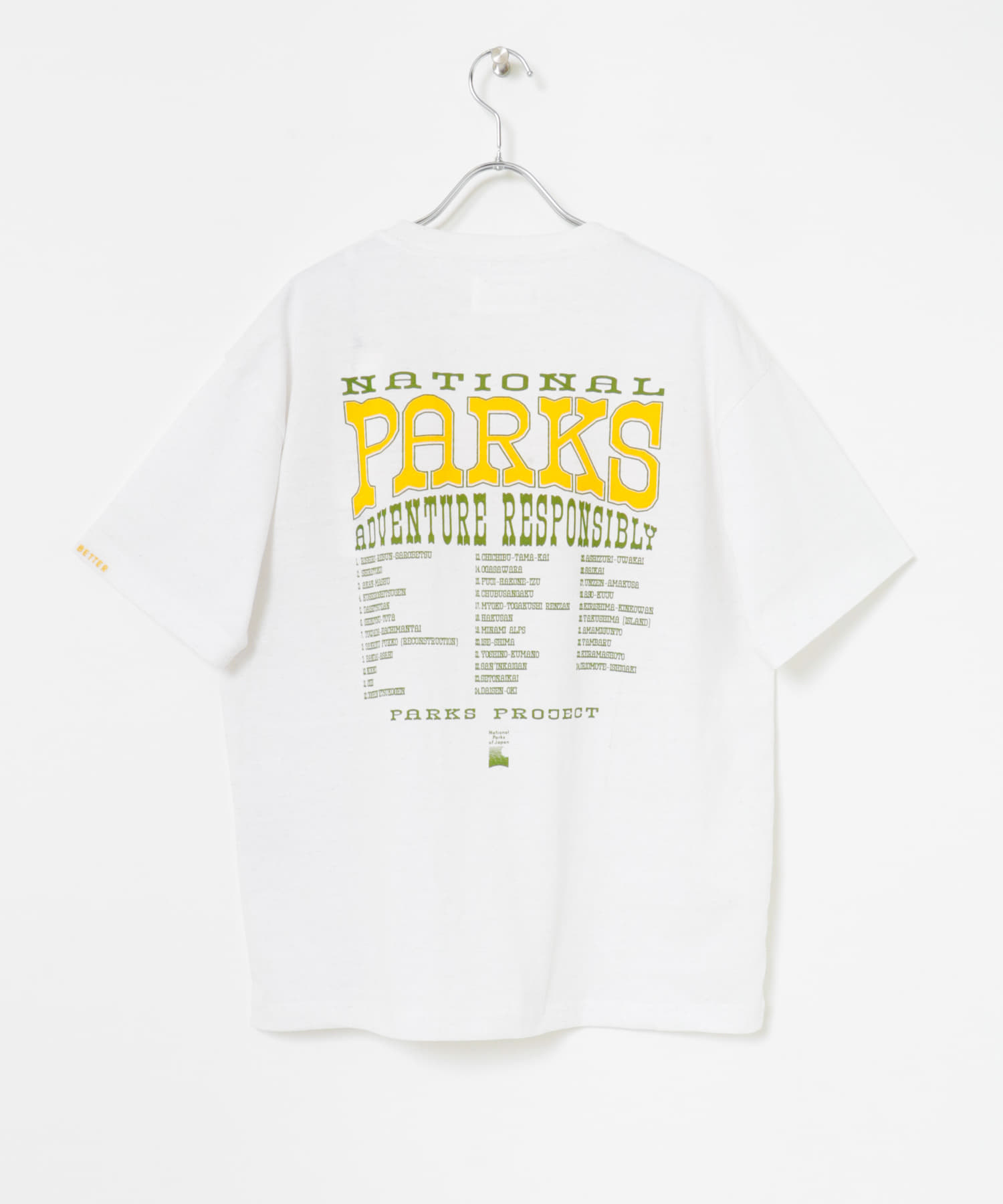 PARKS PROJECT　NATIONAL PARKS T-SHIRTS WHITE S