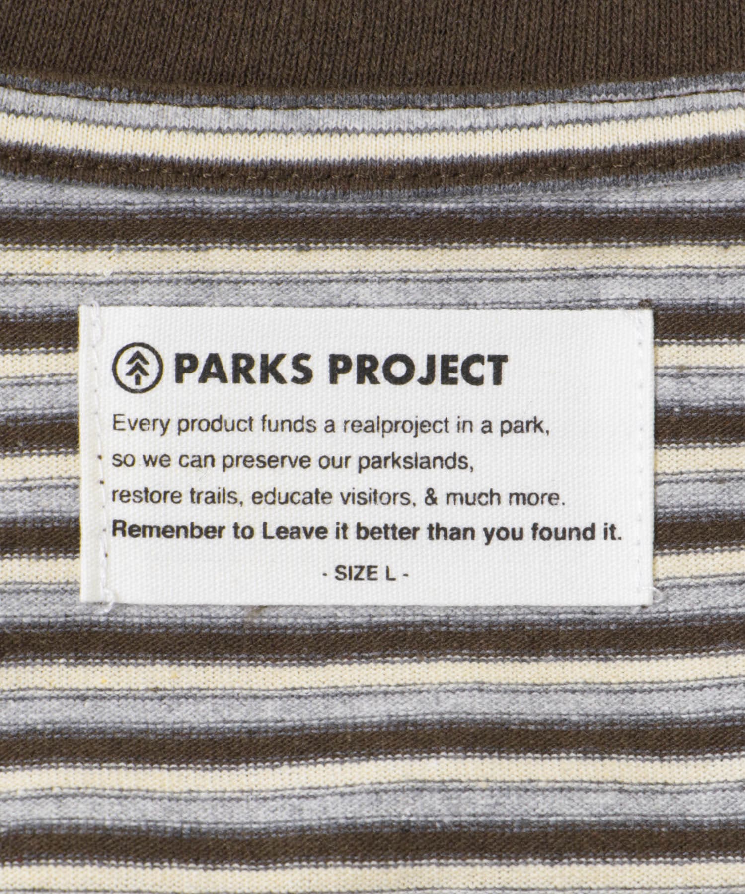 PARKS PROJECT　Ecorich Border S/S Tee BROWN S