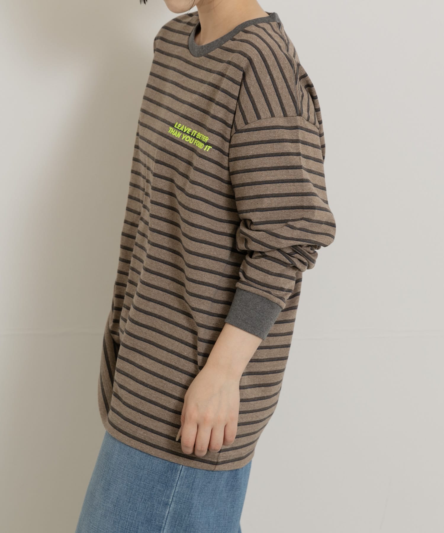 PARKS PROJECT　Ecorich Overdyed Border LS Tee