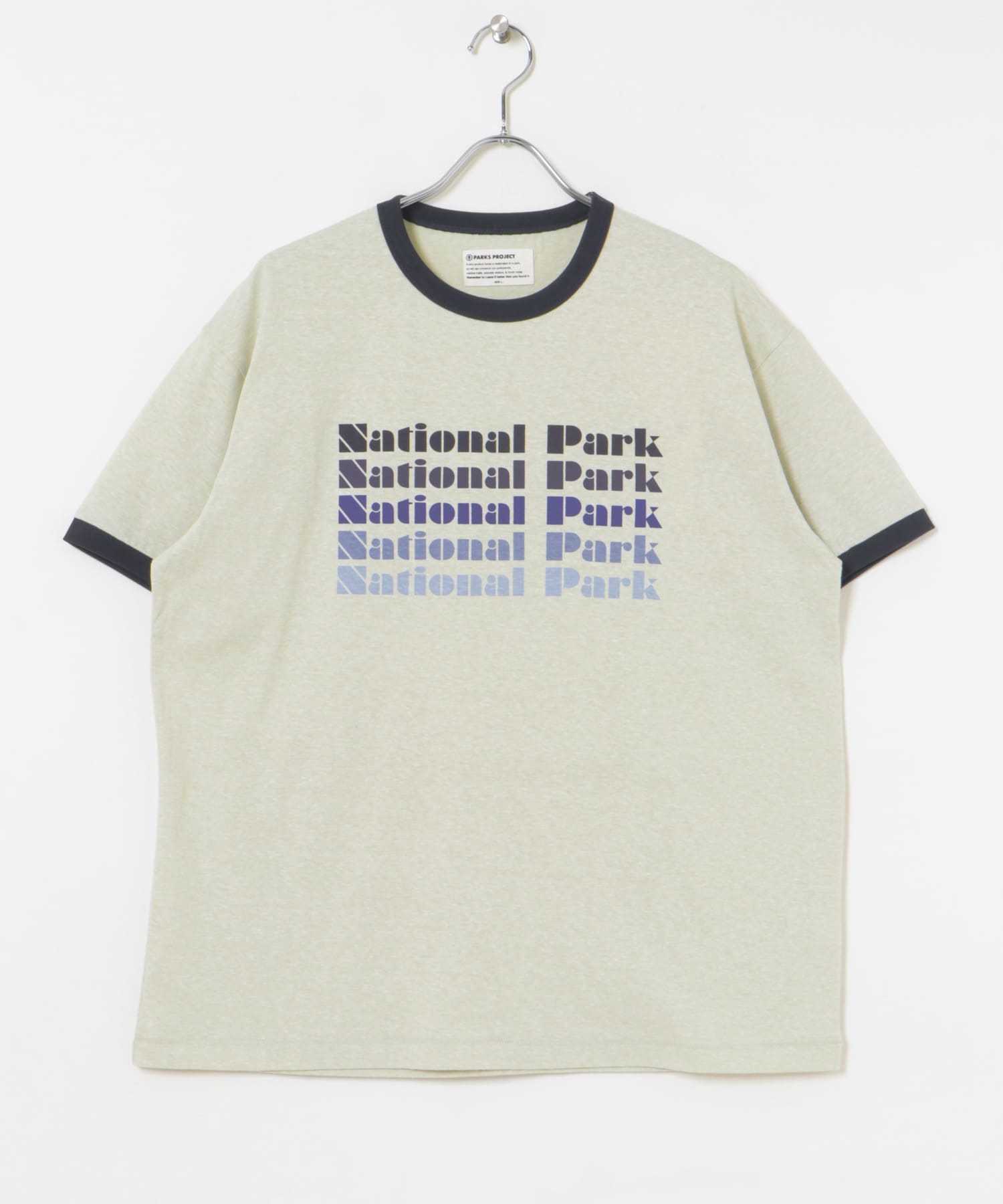 PARKS PROJECT　Gradation Print Ringer S/S Tee L.GREEN S