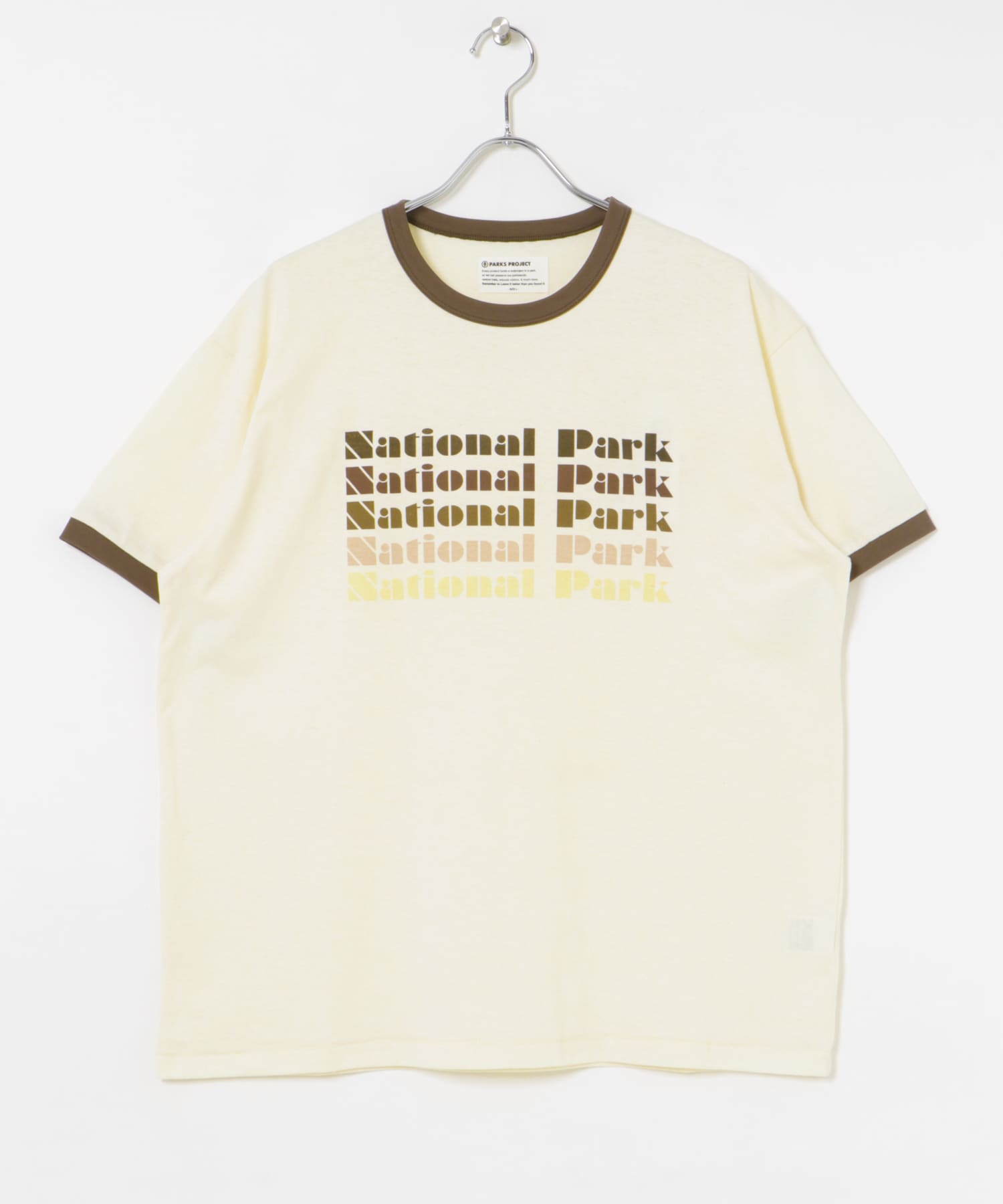 PARKS PROJECT　Gradation Print Ringer S/S Tee IVORY S