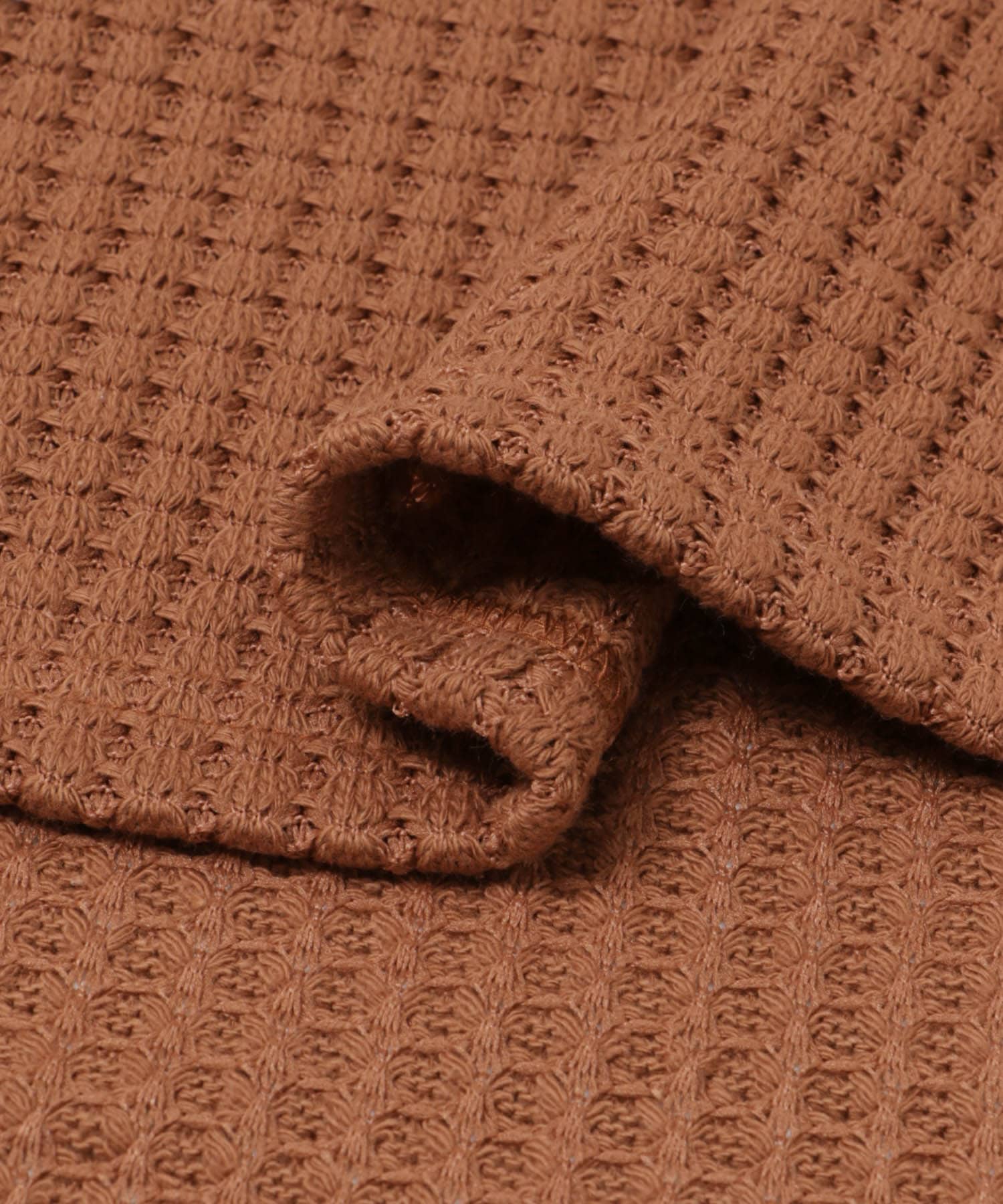 SEAGREEN　BIG WAFFLE ONE PIECE BROWN 1