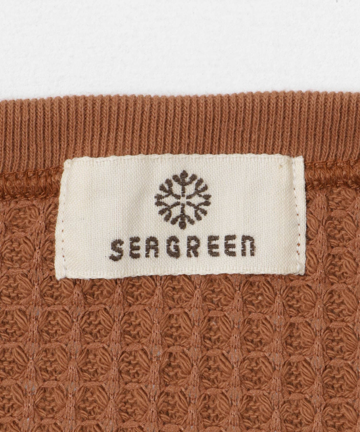 SEAGREEN　BIG WAFFLE ONE PIECE BROWN 1