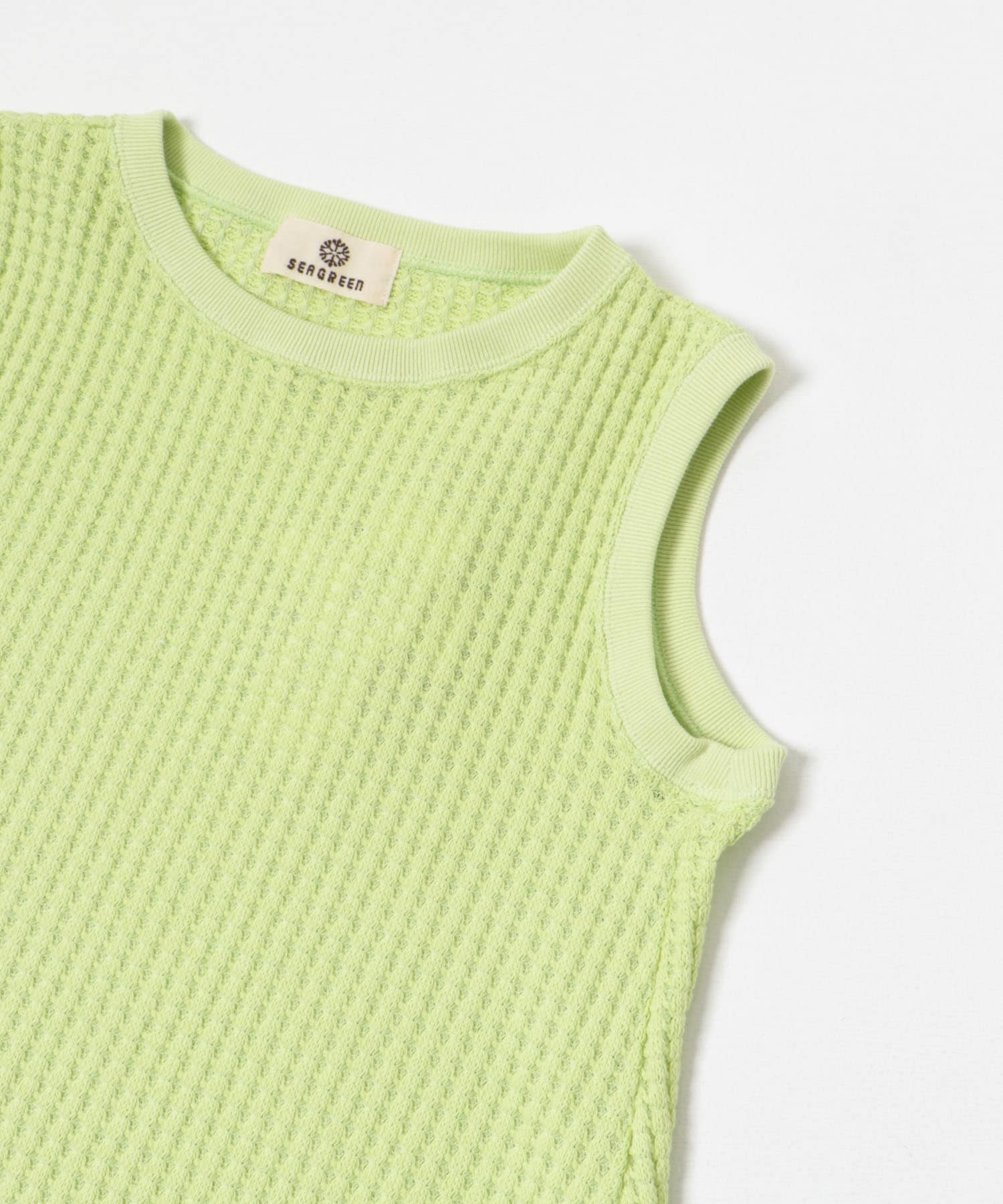 SEAGREEN　BIG WAFFLE ONE PIECE GREEN 1