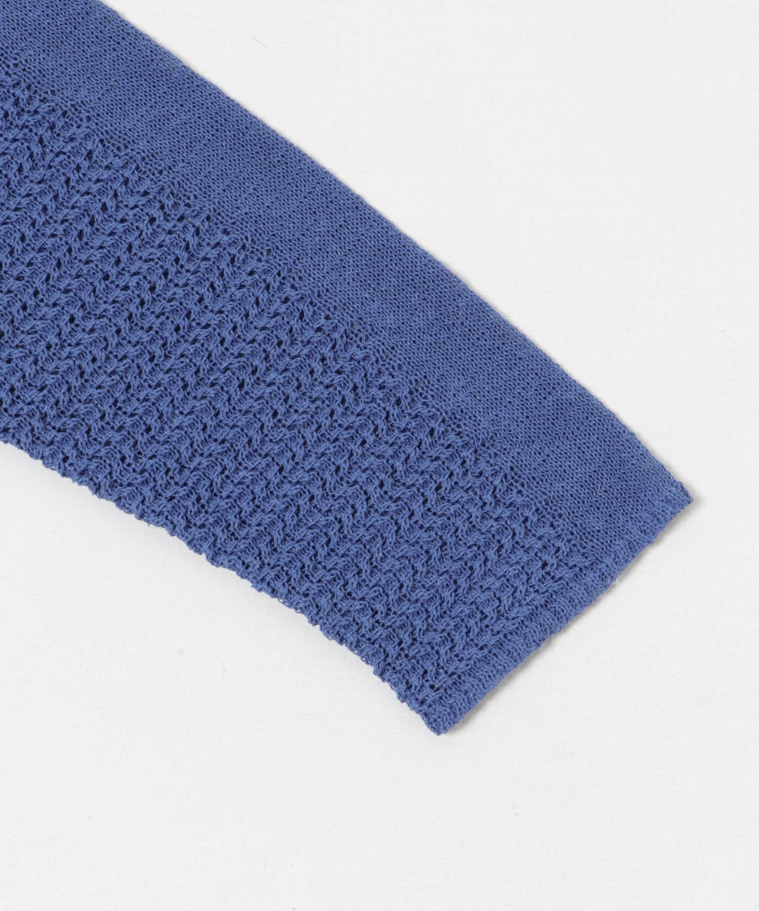 SEAGREEN　PAPER KNIT MELANGE PULLOVER BLUE FREE