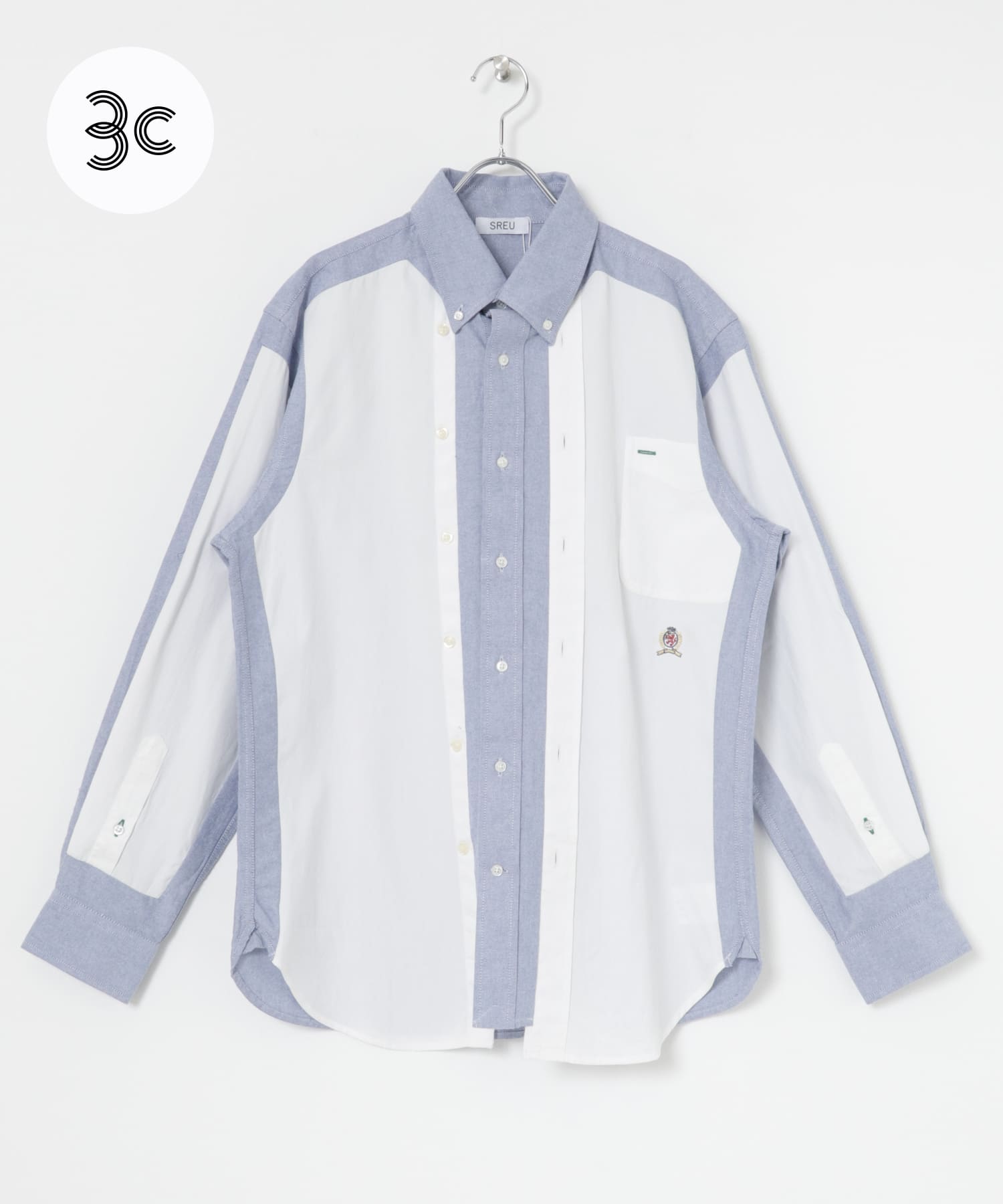 SREU　SREU-Transposed Shirts BLUxWT1 2
