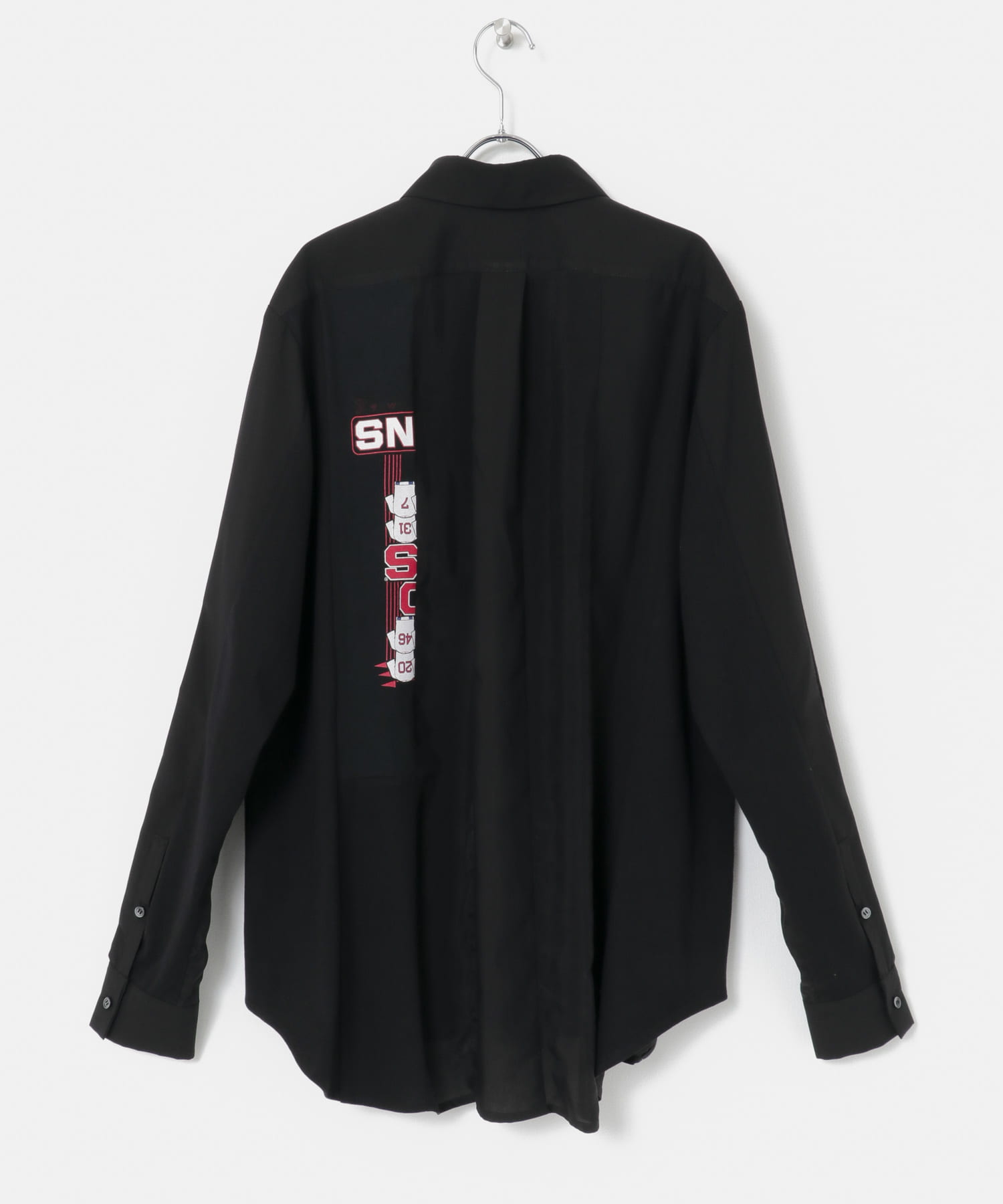 SREU　ストライプシャツ BLACK L