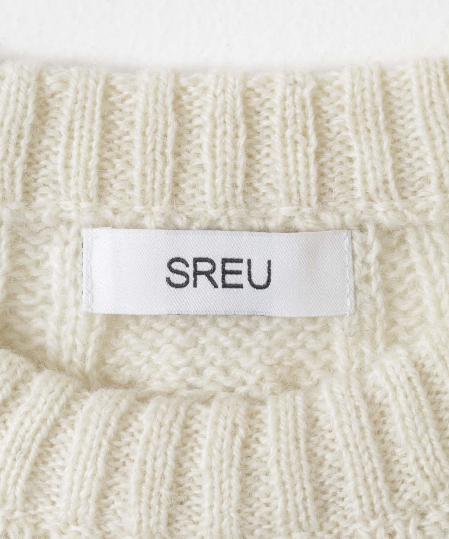 SREU　ケーブルプルオーバー IVORY FREE