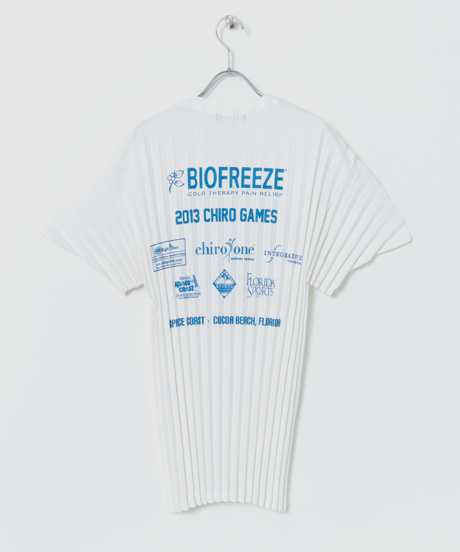 SREU　ソフトプリーツTシャツ WHITE L
