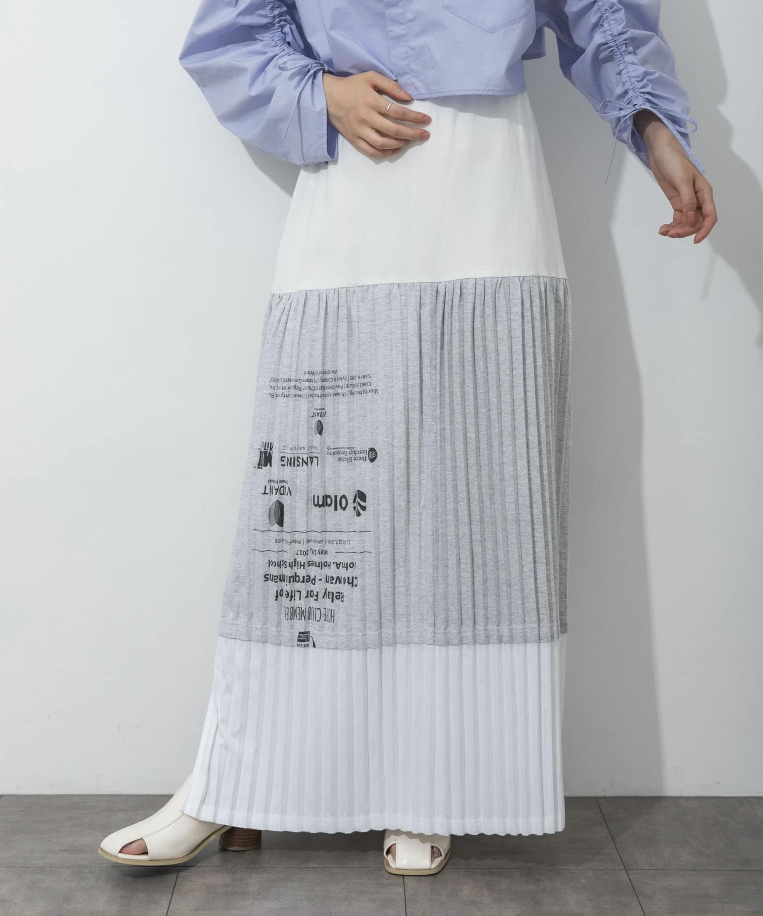 SREU　ソフトプリーツロングSKIRT