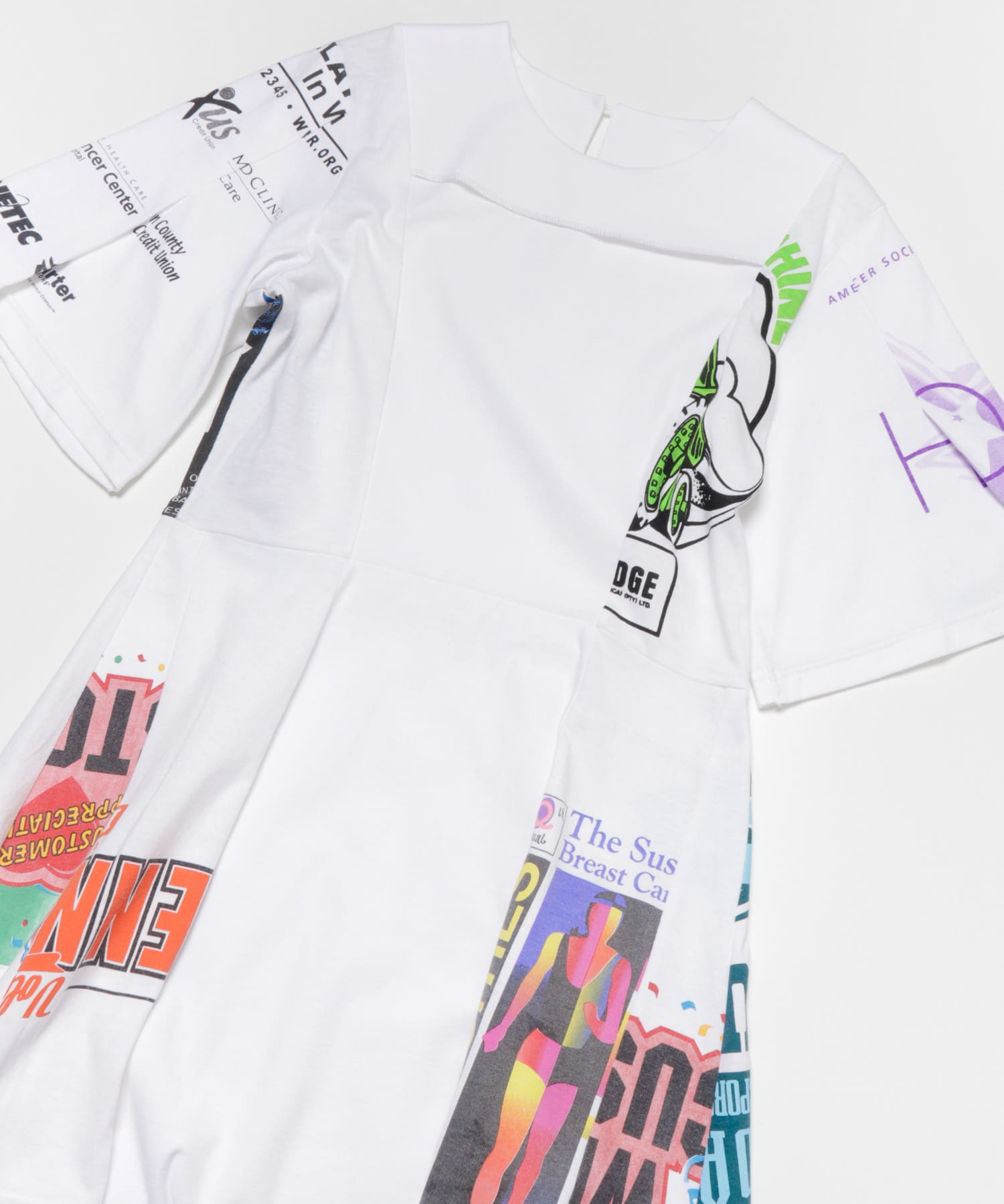 SREU　リバーシブルハーフスリーブONE-PIECE WHITE M