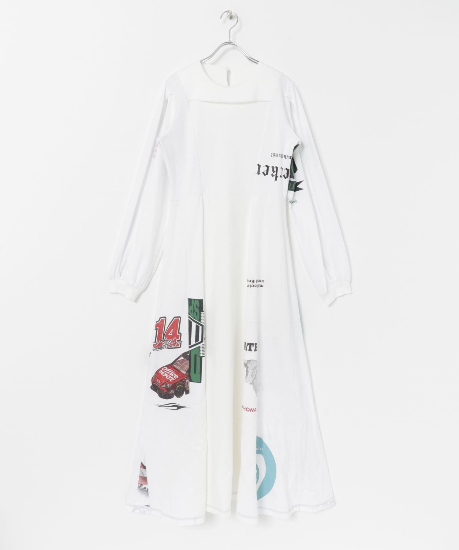 SREU　リバーシブルロングスリーブワンピース WHITE M