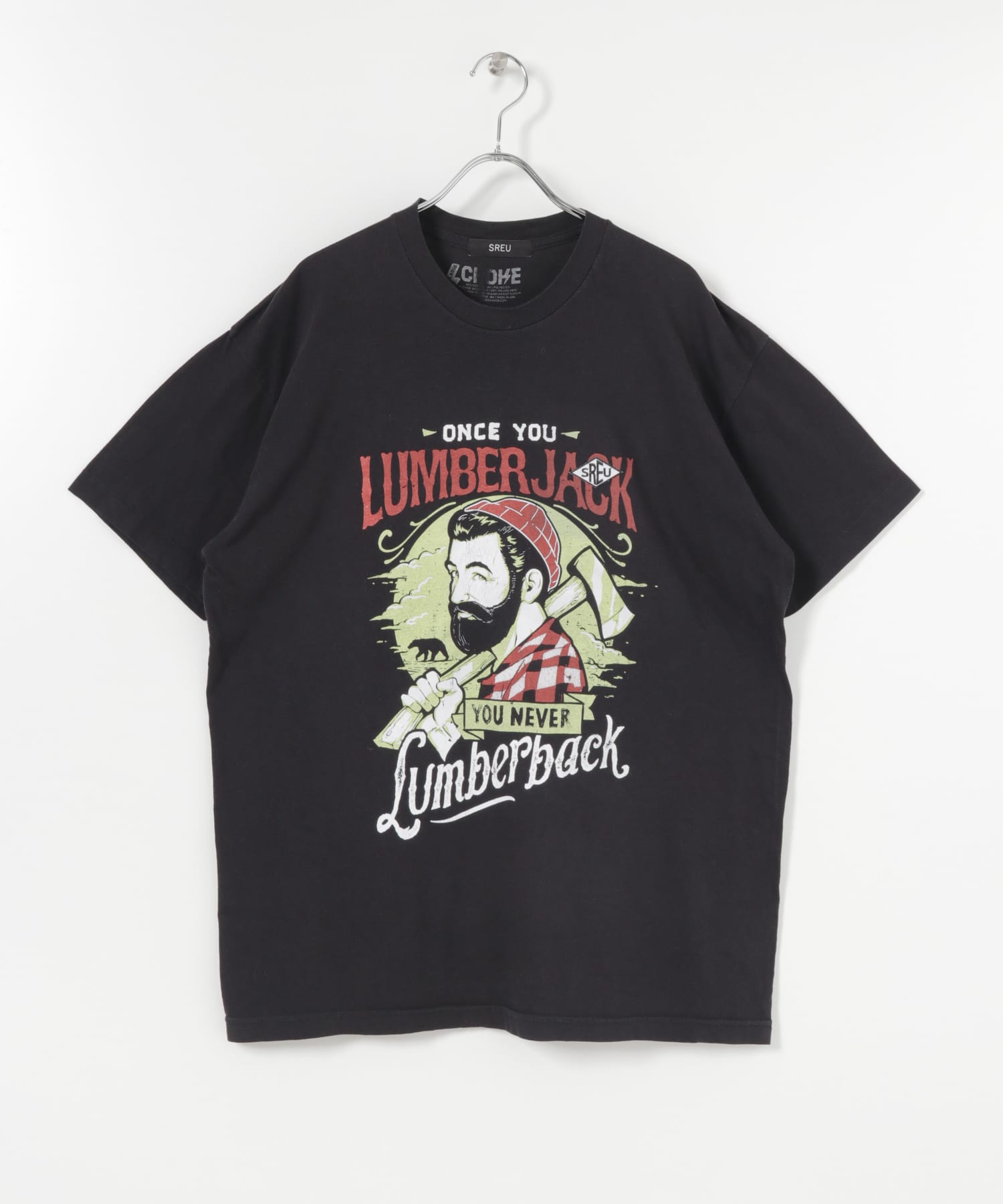 SREU　レイヤーTシャツ BLACK M