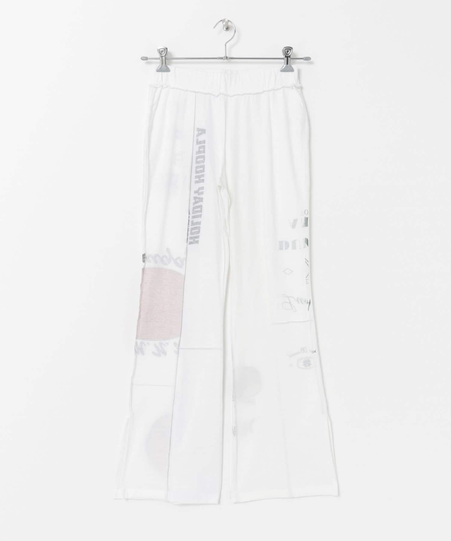 SREU　リバーシブルパッチワークパンツ WHITE M