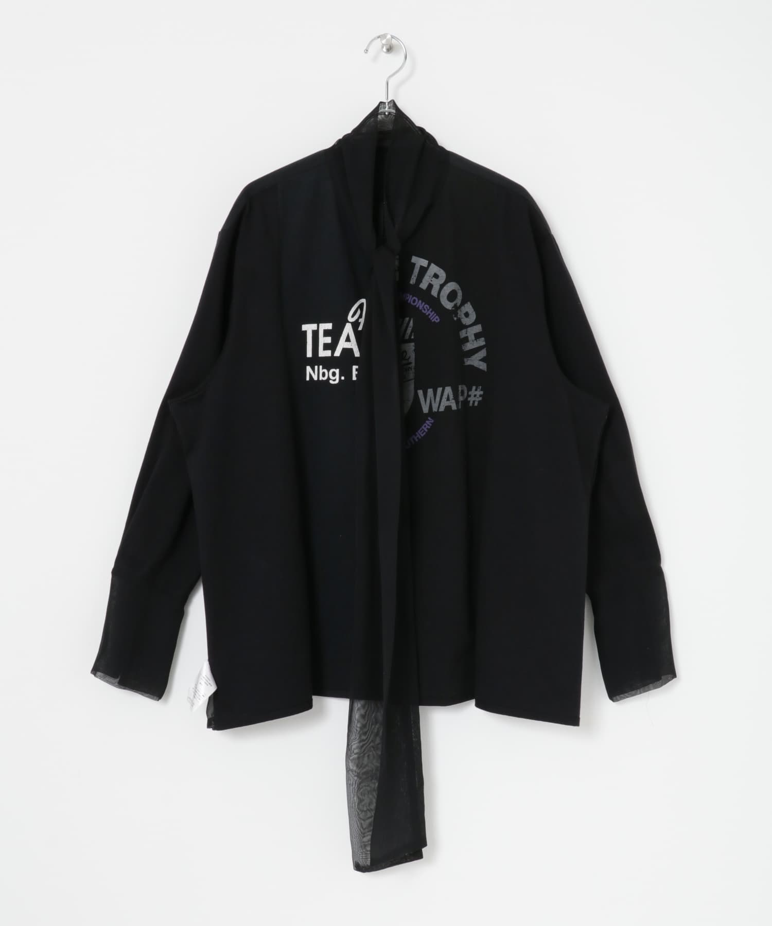 SREU　リバーシブルタイカラーブラウス BLACK2 M