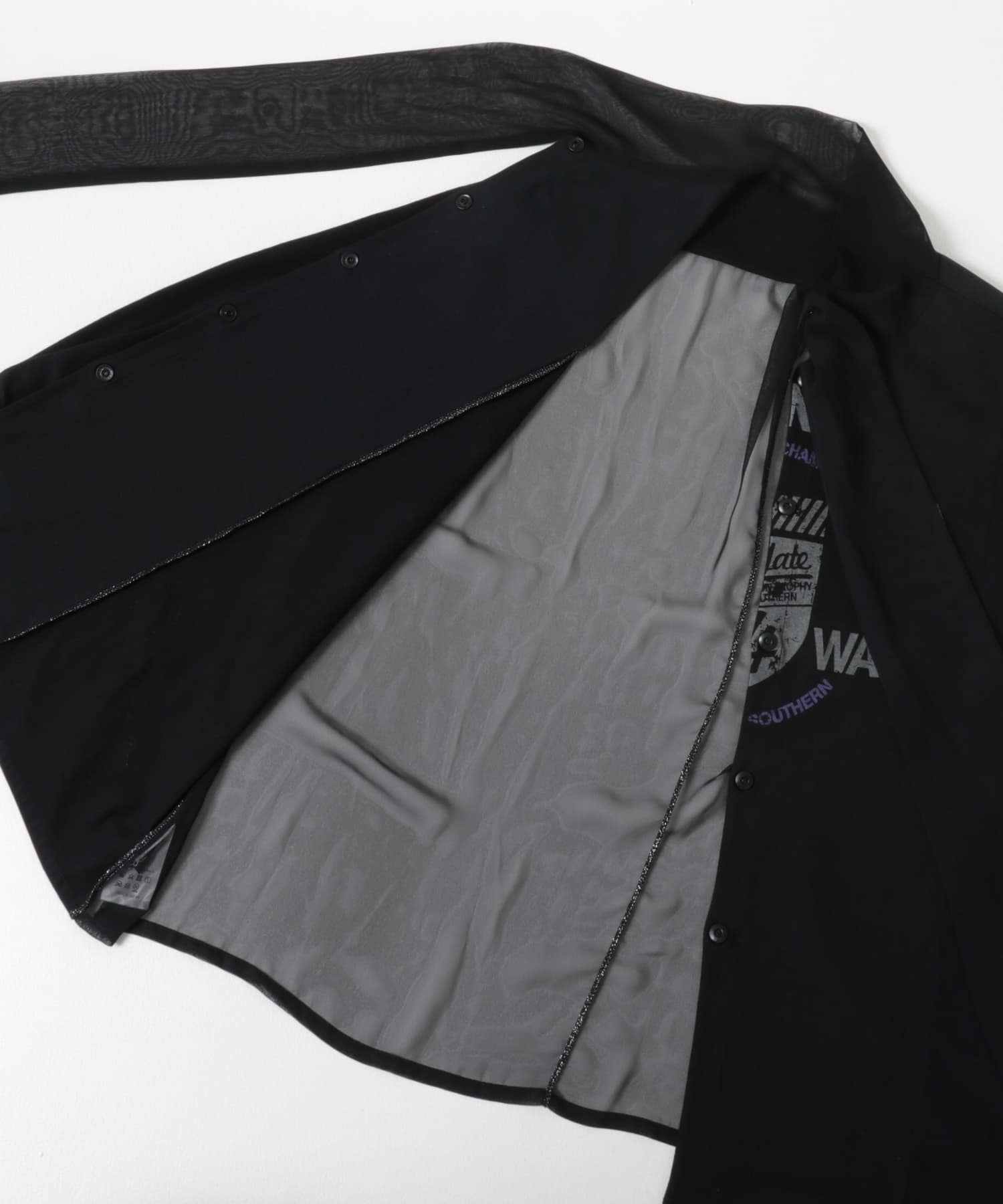 SREU　リバーシブルタイカラーブラウス BLACK2 M