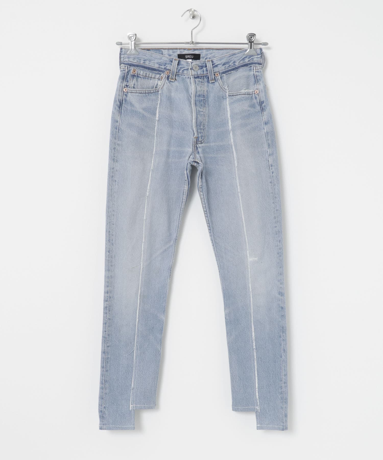 SREU　リブデニムパンツ BLUE M