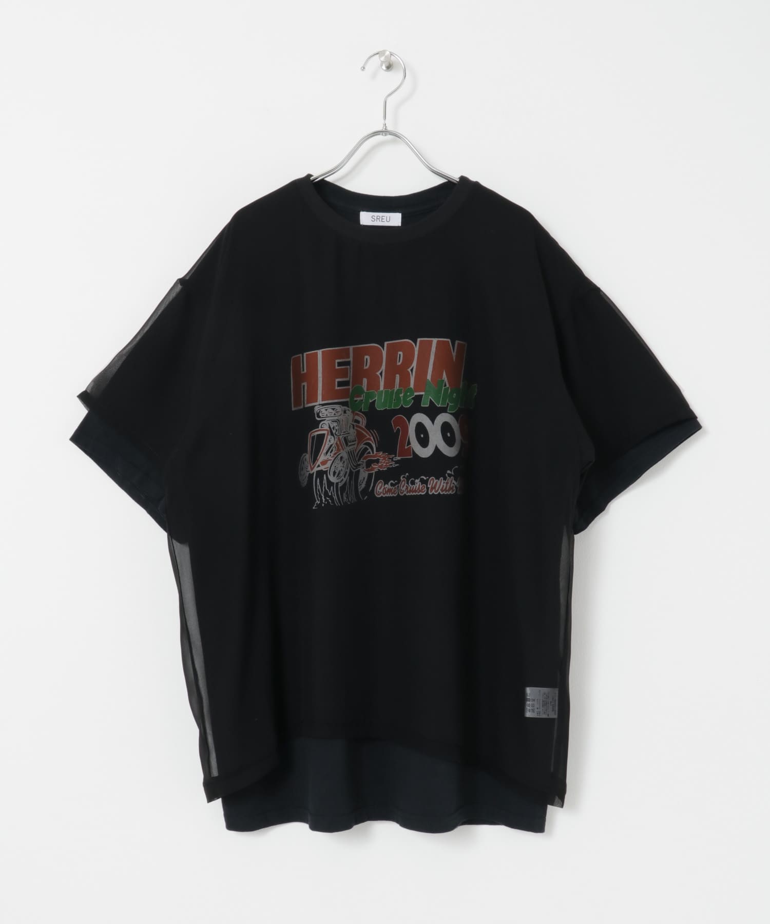 SREU　Layered T-shirts BLACK2XL XL