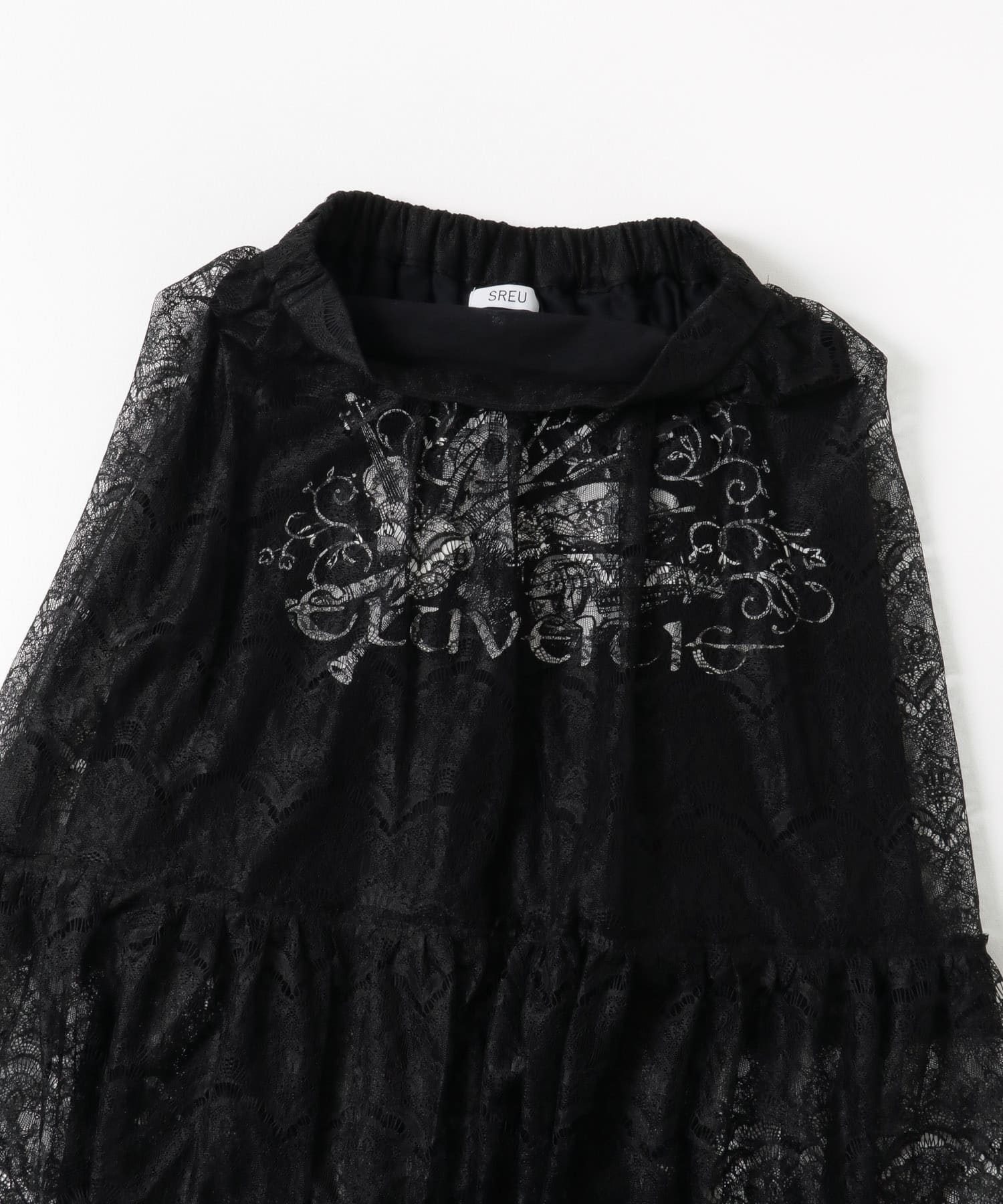 SREU　Layered Lace Skirt BLACK2 M