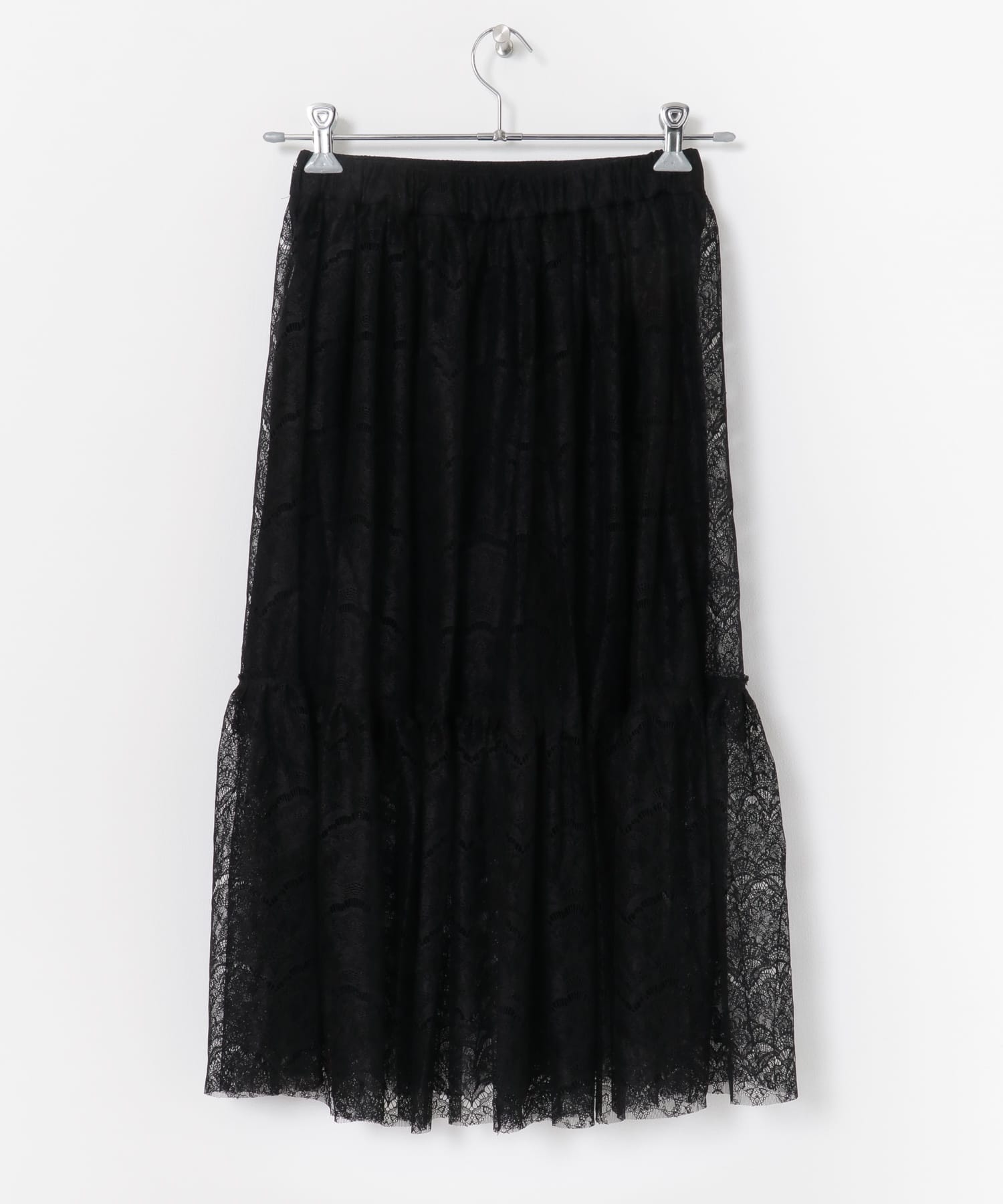 SREU　Layered Lace Skirt BLACK2 M