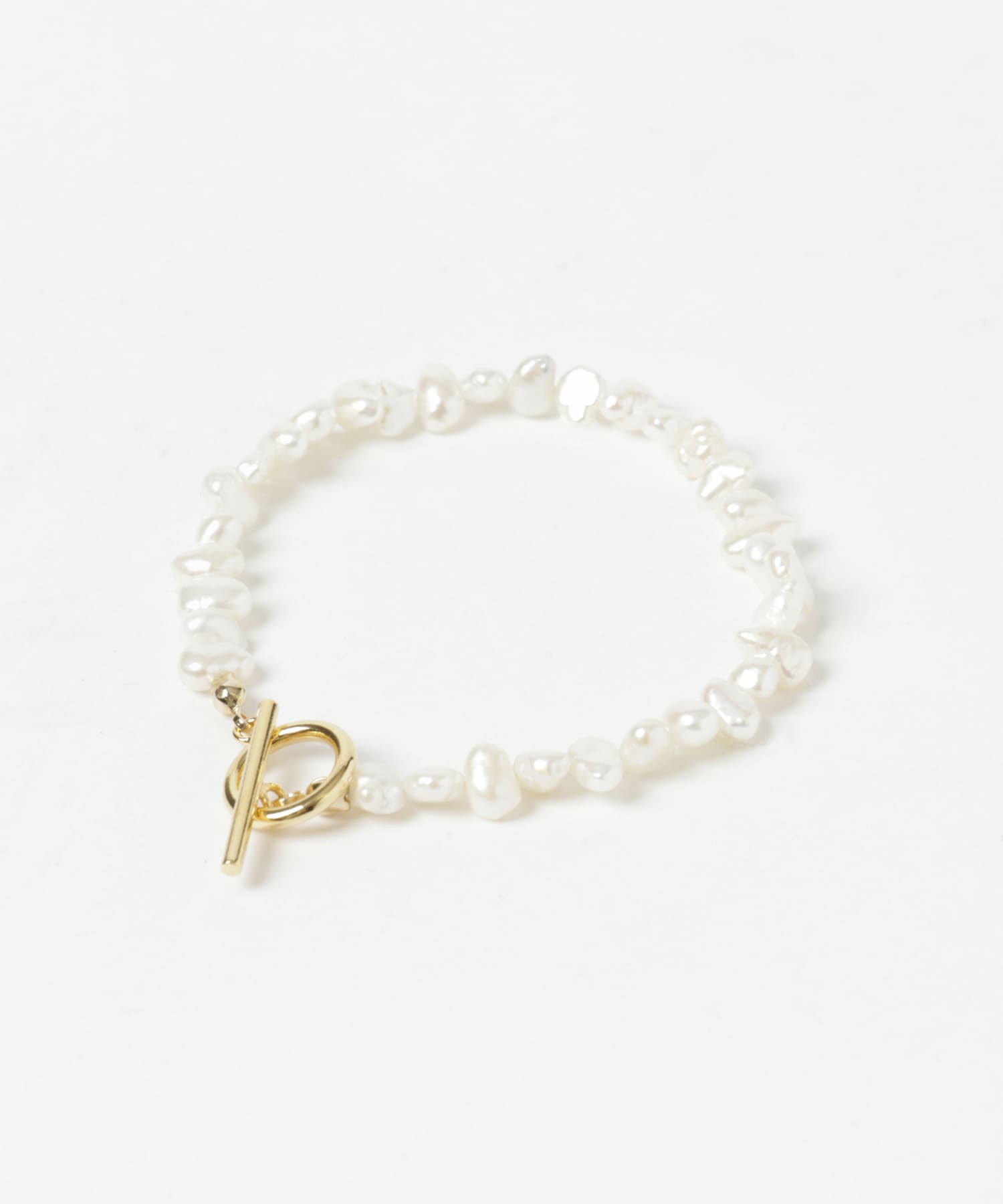 STACEY　淡水バロックパールブレスレット White FREE