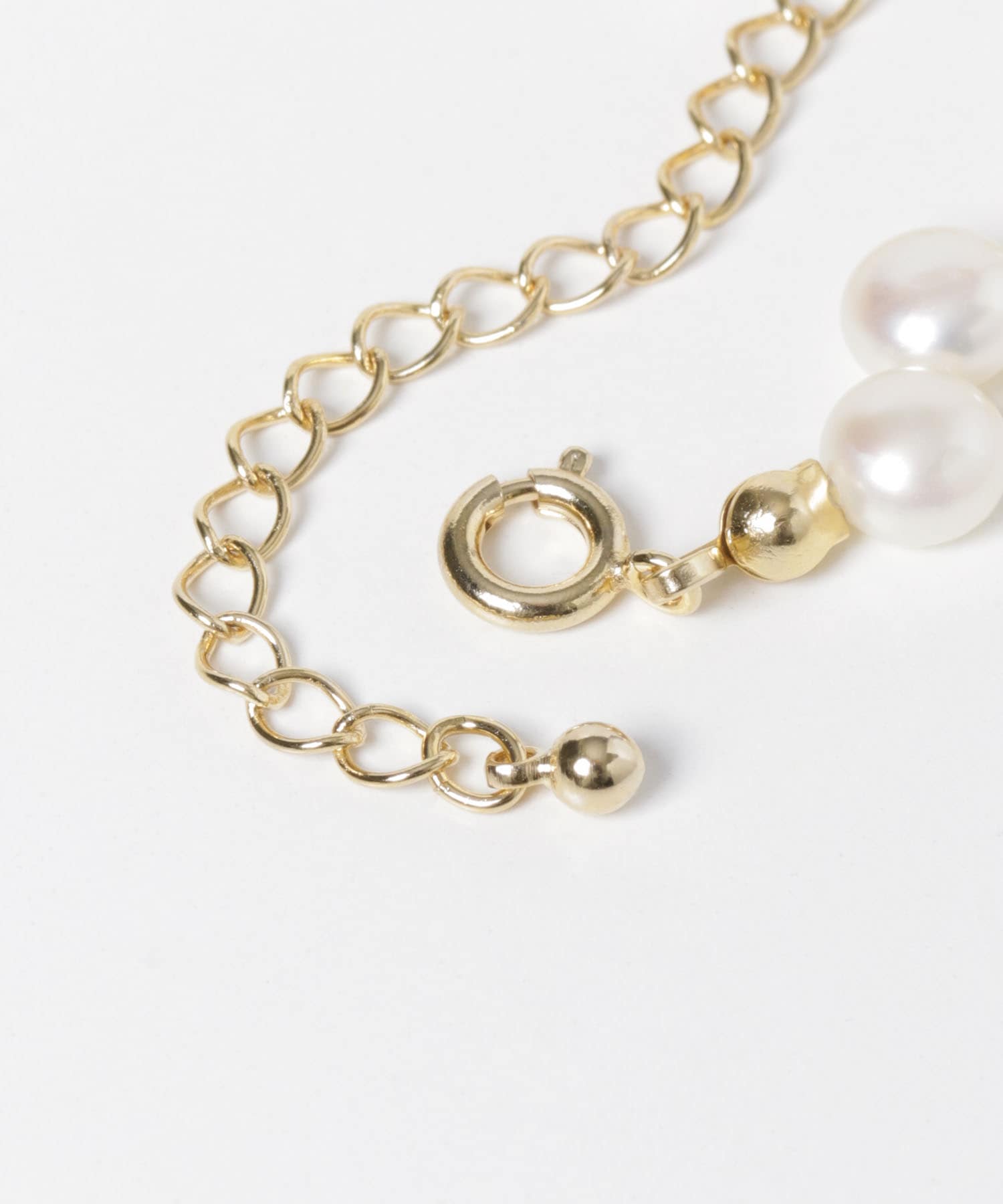 STACEY　ダブルパールネックレスパール大 White FREE