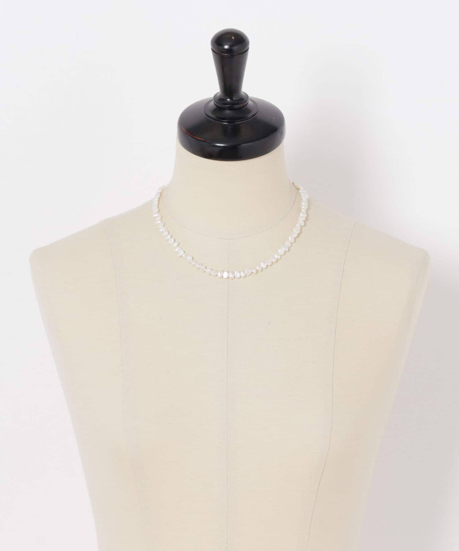 STACEY　サージカルステンレス淡水パールネックレス White FREE