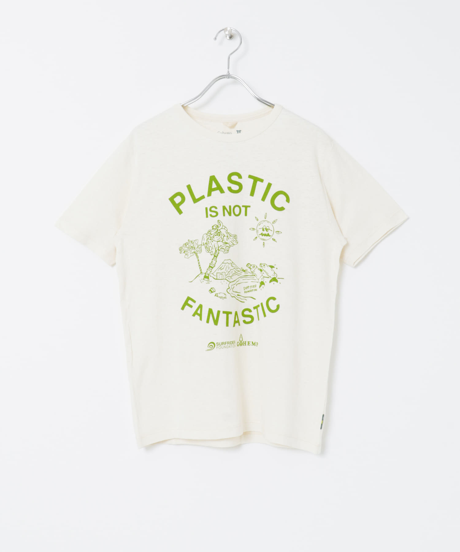 SURFRIDER FOUNDATION　SFJxGOHEMP Message T-Shirts off S