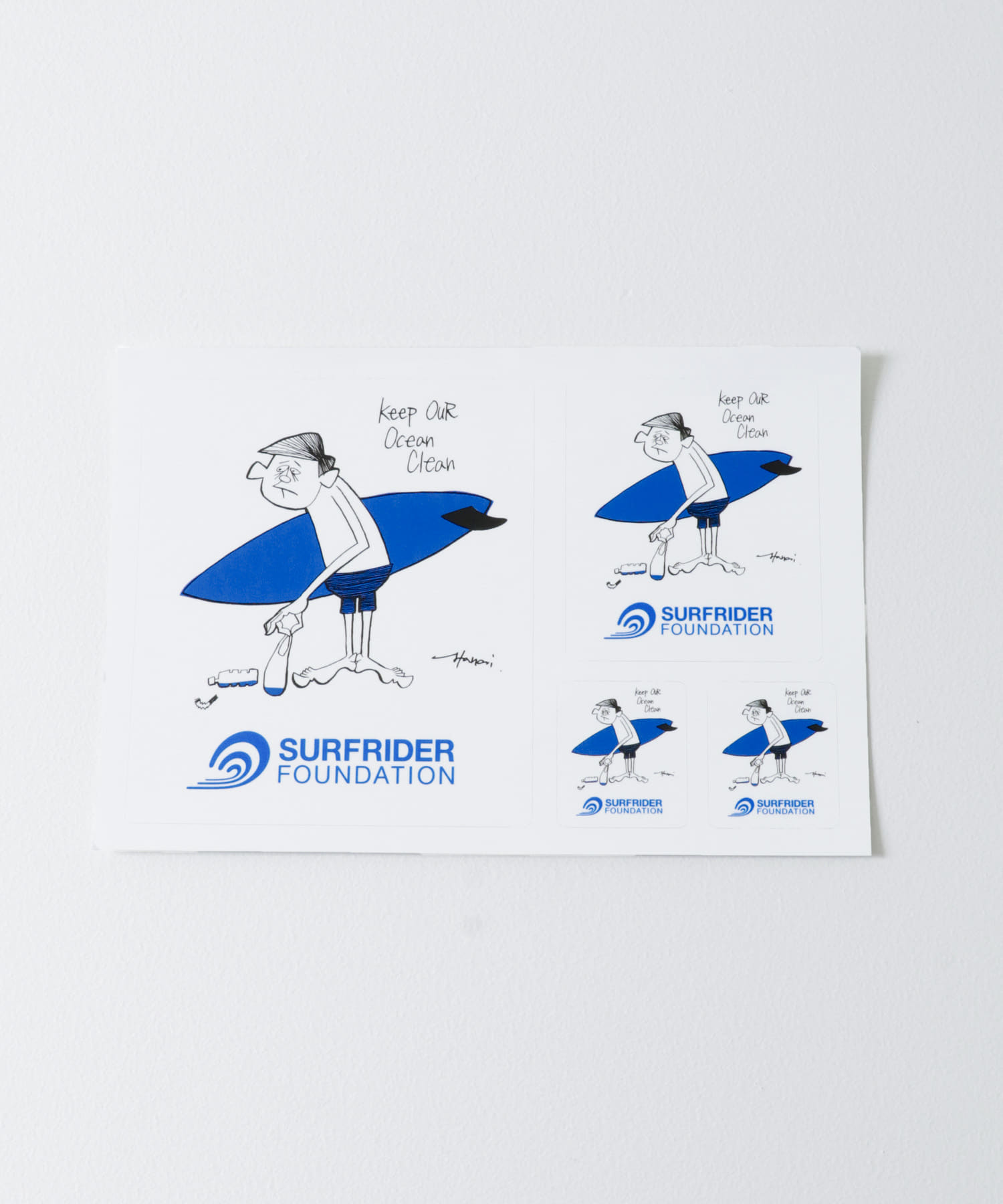 SURFRIDER FOUNDATION 花井祐介 ステッカー(FREE white): インテリア