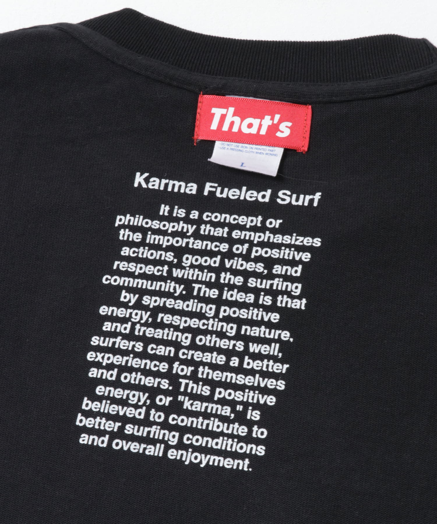 That’s　RE The Organic Tee KARMA BK M