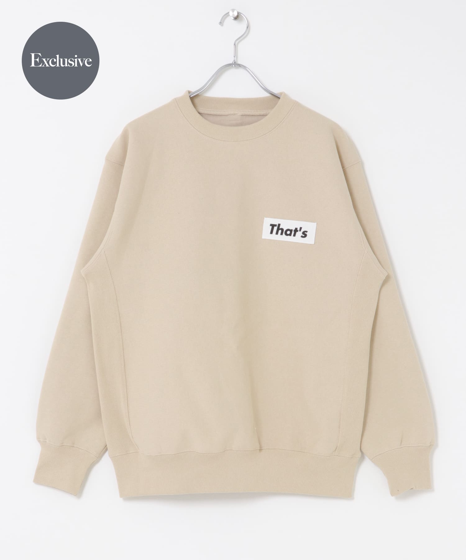 『別注』That’s×THE GOODLAND MARKET　The Sweatshirt 12oz BEG M