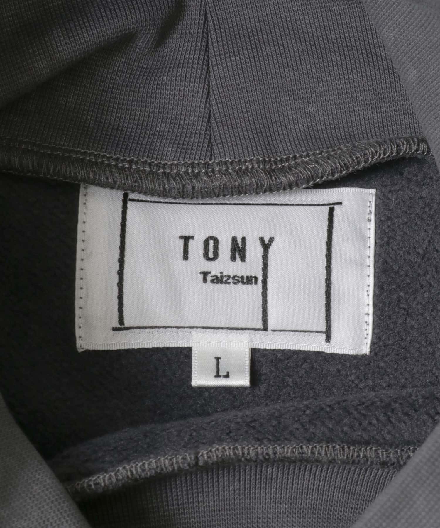 TONY　LA turtle neck fleece SWEAT GRY L
