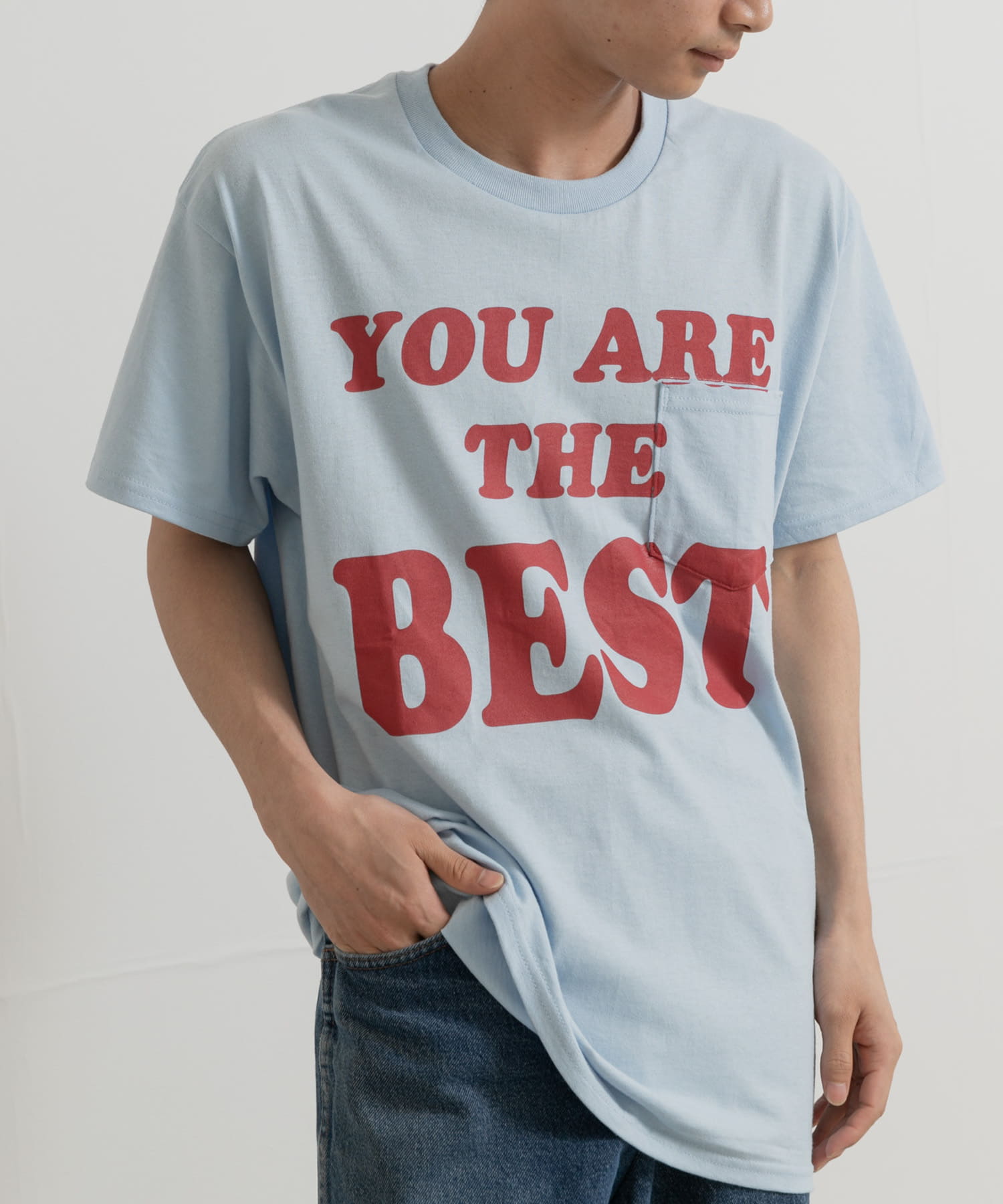 TONY　YOU ARE THE BEST POCKET T-SHIRTS