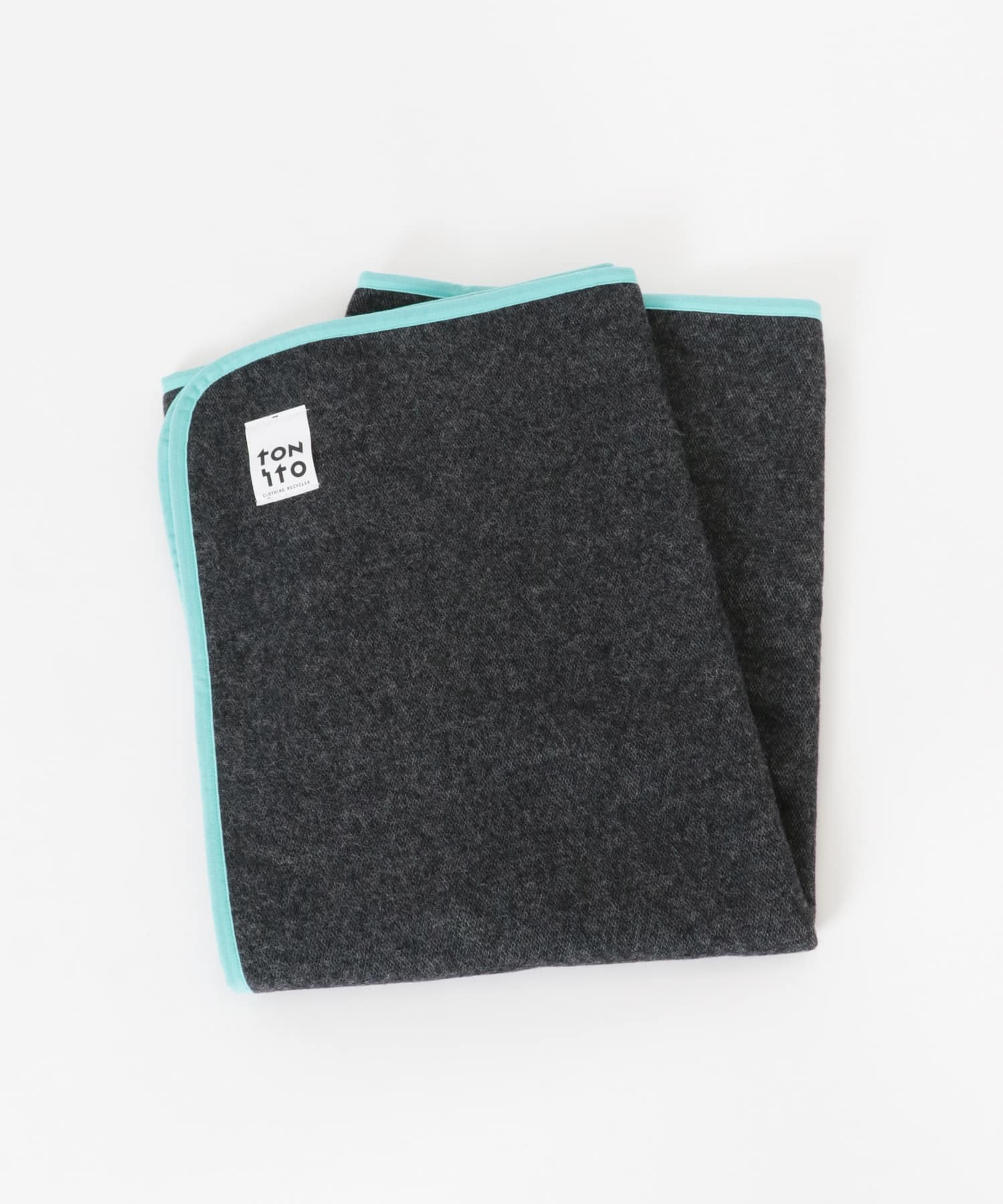 TONITO　100×150 PIPING BLANKET CHARCOAL one