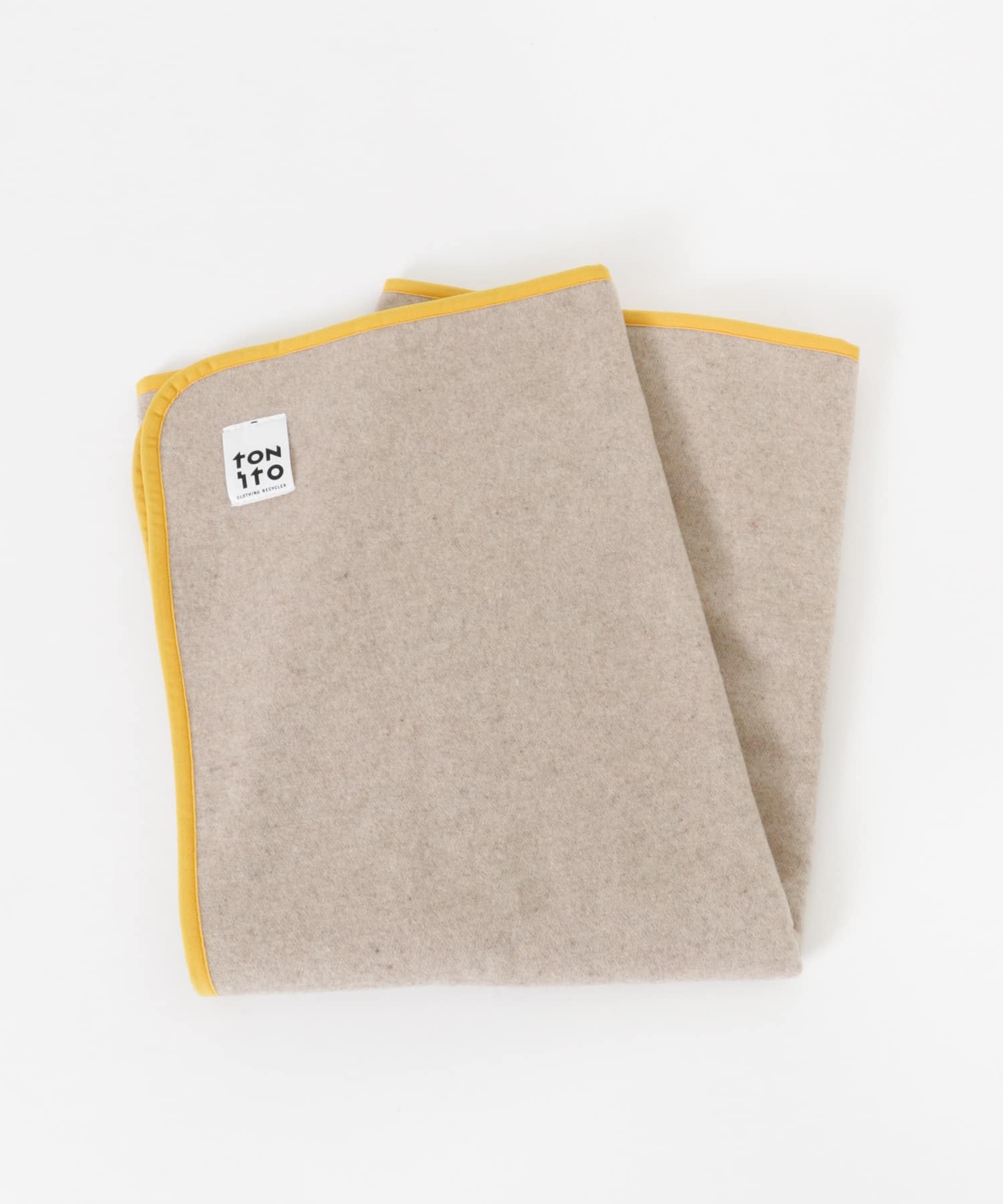TONITO　100×150 PIPING BLANKET L.MOCHA one