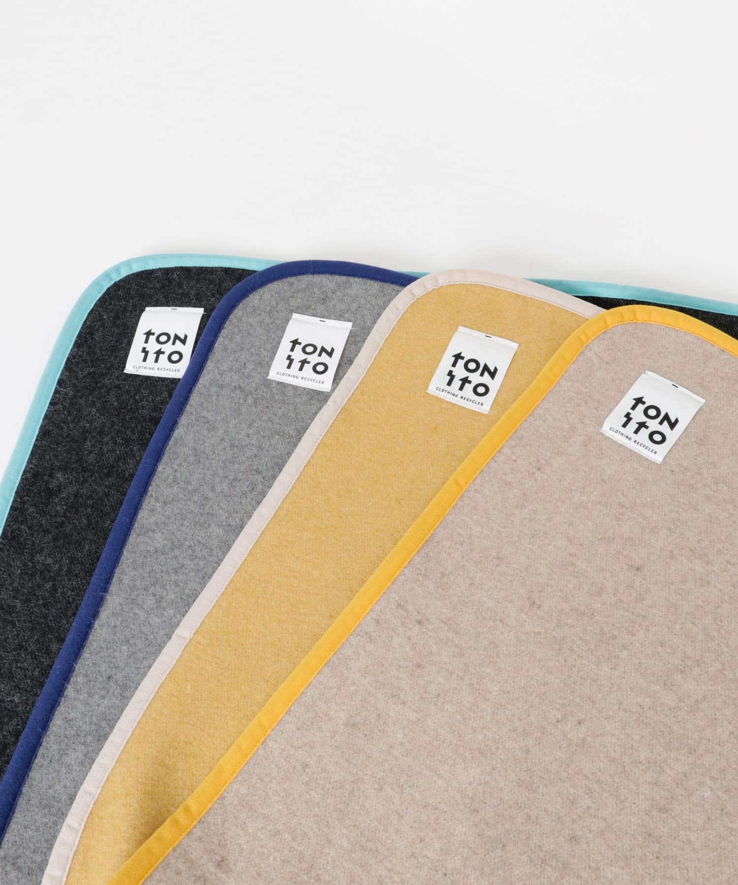 TONITO　100×150 PIPING BLANKET L.MOCHA one