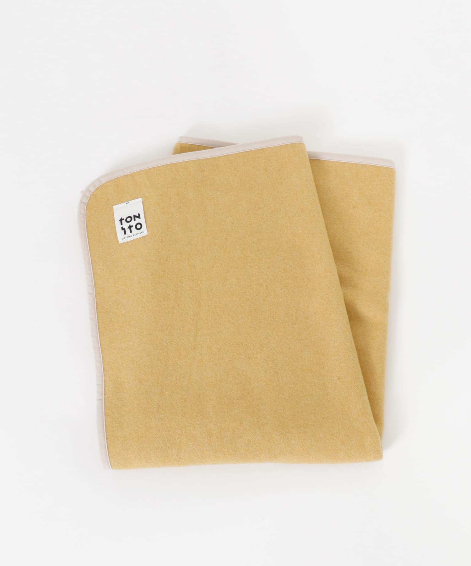 TONITO　100×150 PIPING BLANKET MUSTARD one